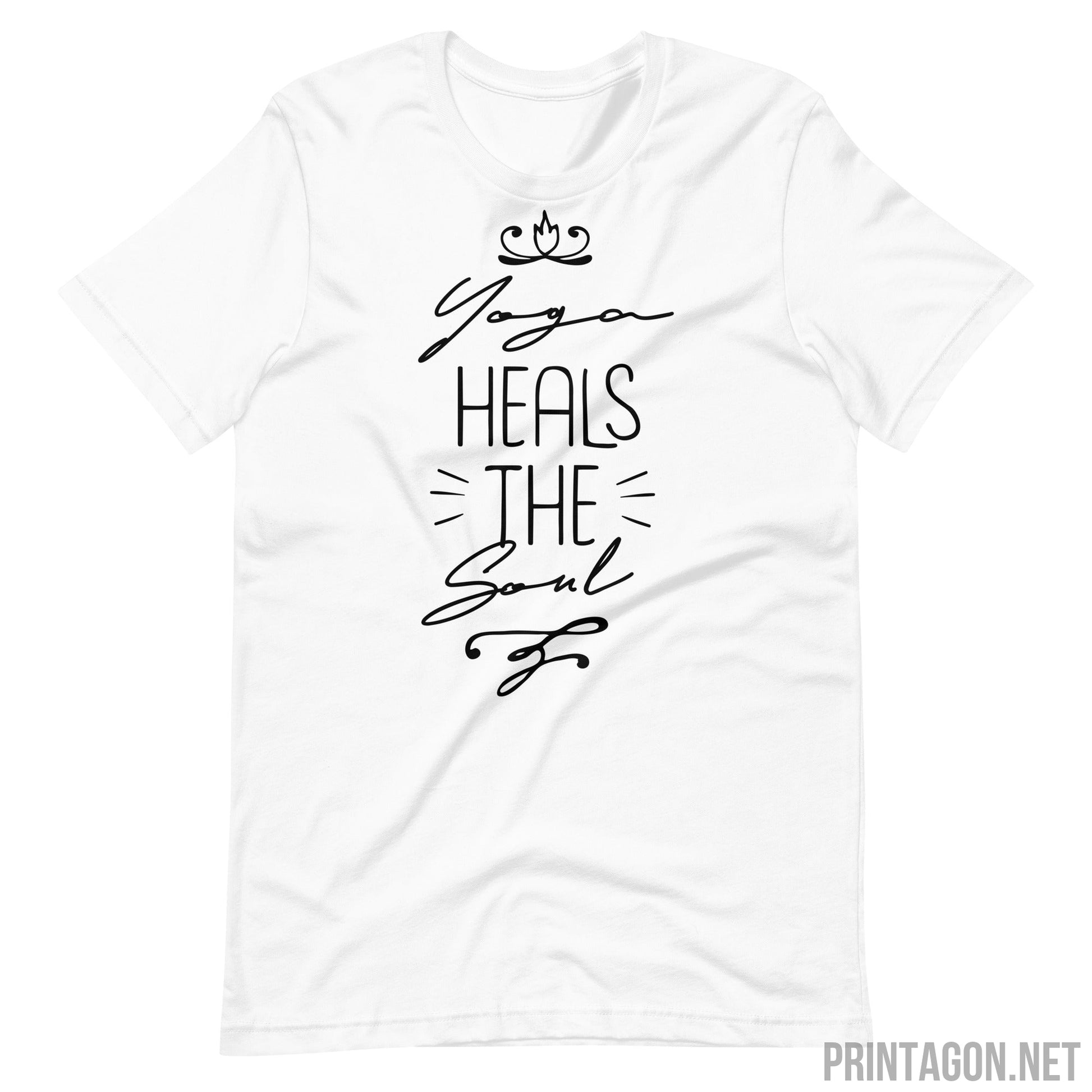 Yoga Heals The Soul - Unisex T-shirt - White / XS Printagon