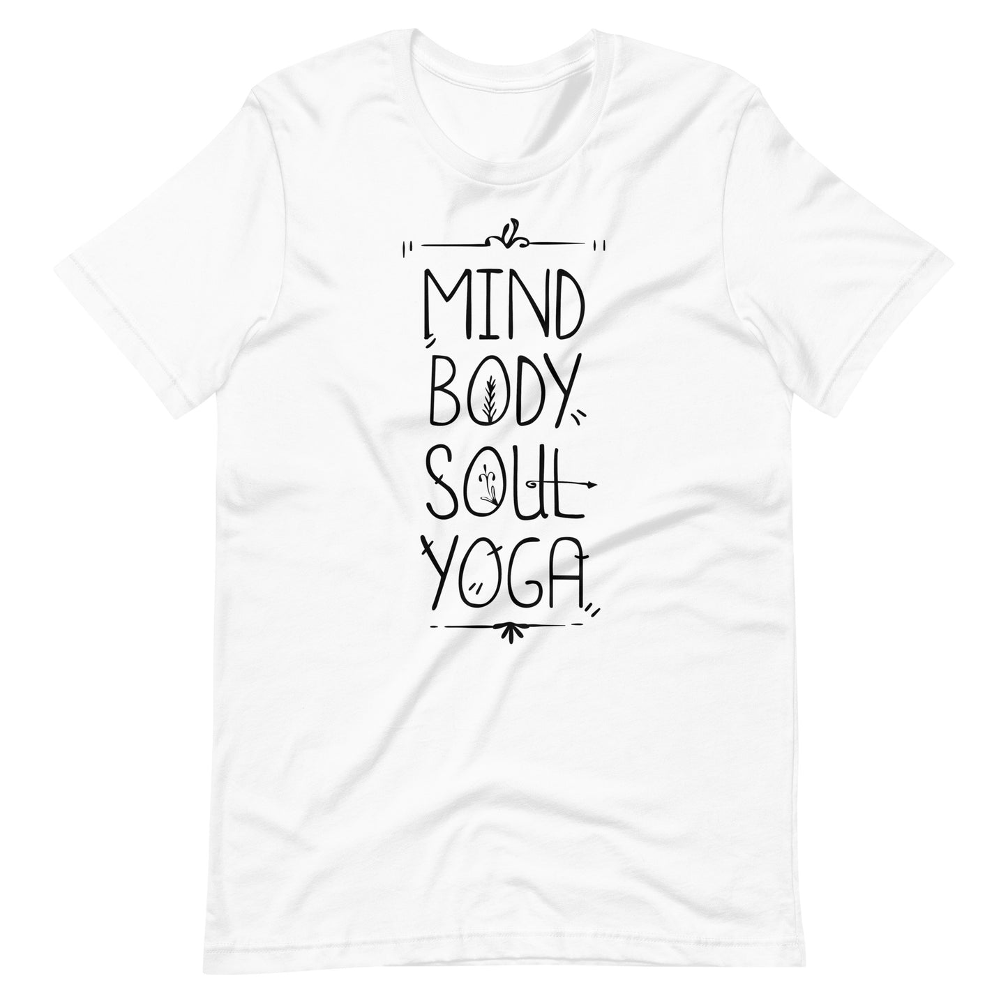 Printagon - Mind Body Soul Yoga - Unisex T-shirt - White / XS