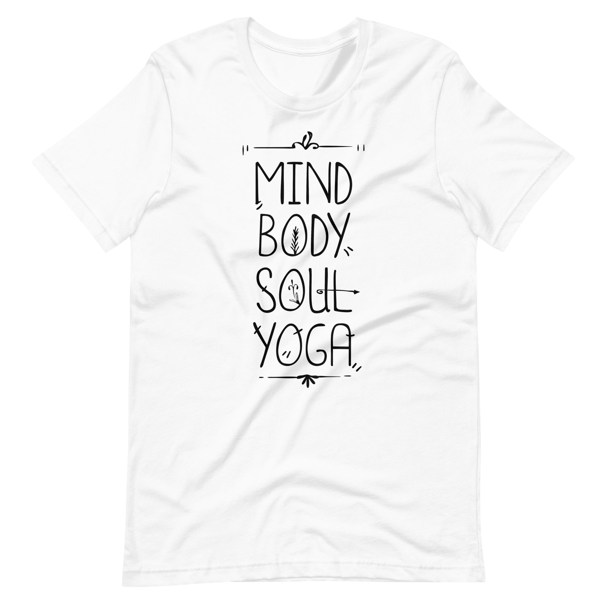 Printagon - Mind Body Soul Yoga - Unisex T-shirt - White / XS