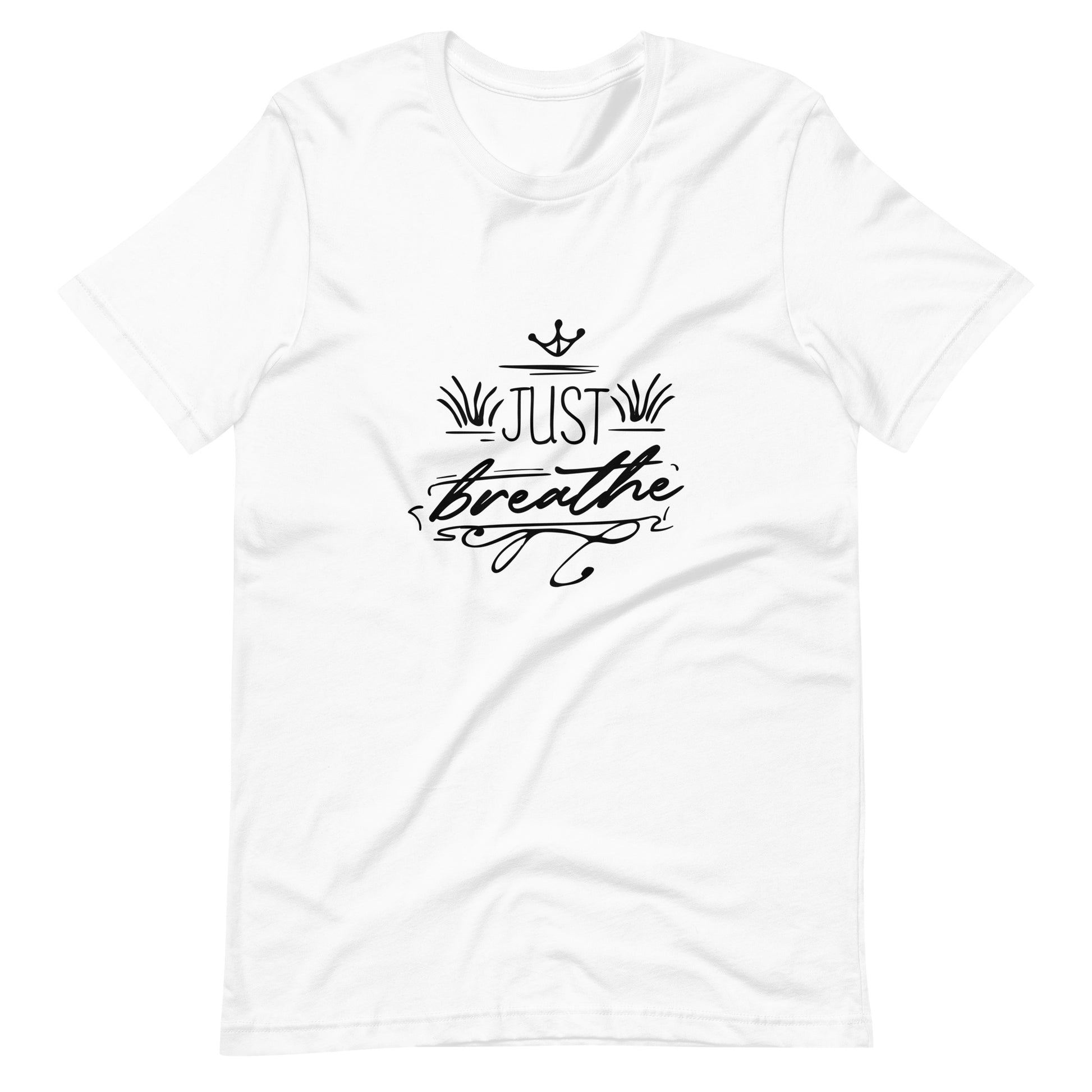 Printagon - Just Breathe - Unisex T-shirt - White / XS