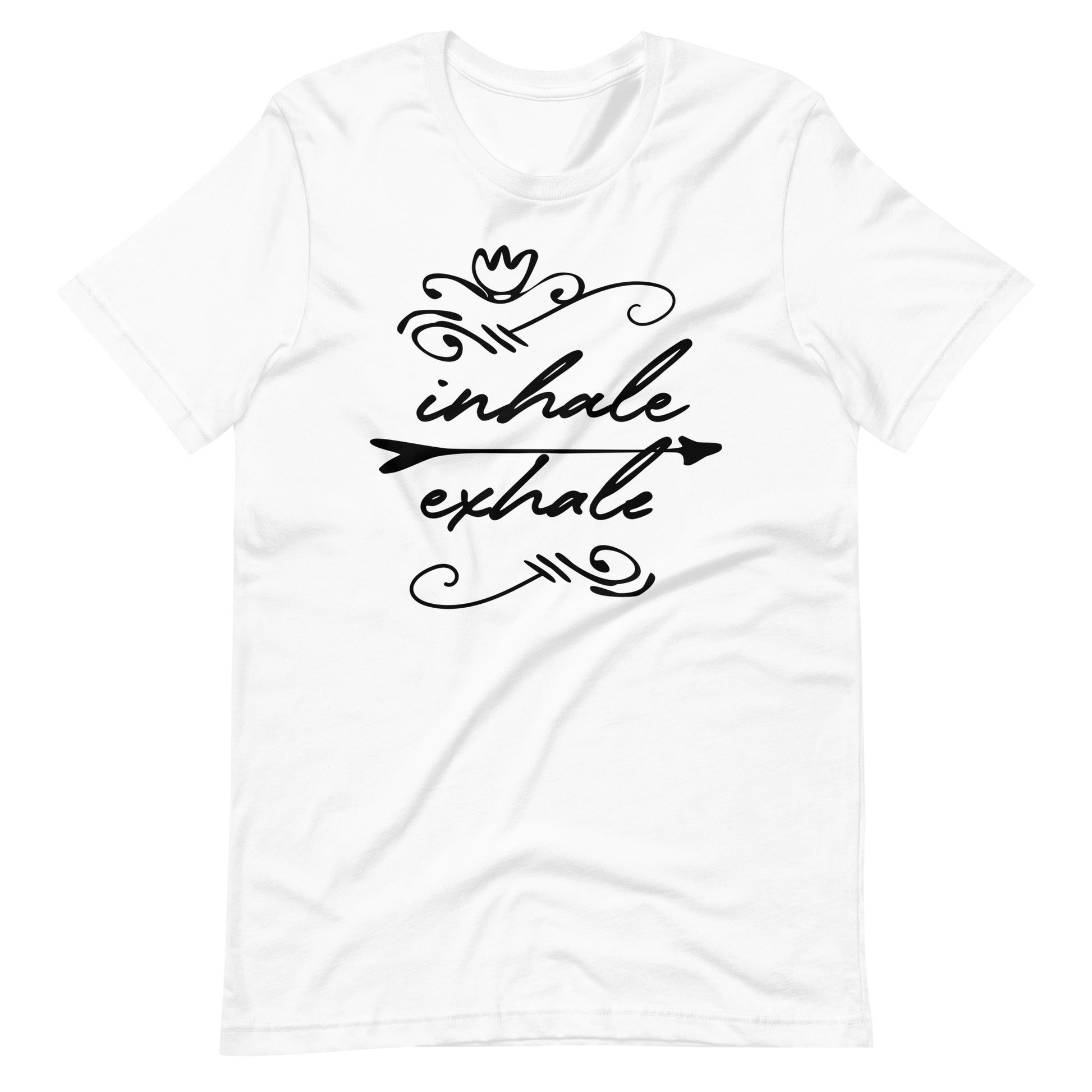 Printagon - Inhale Exhale - Unisex T-shirt - White / XS