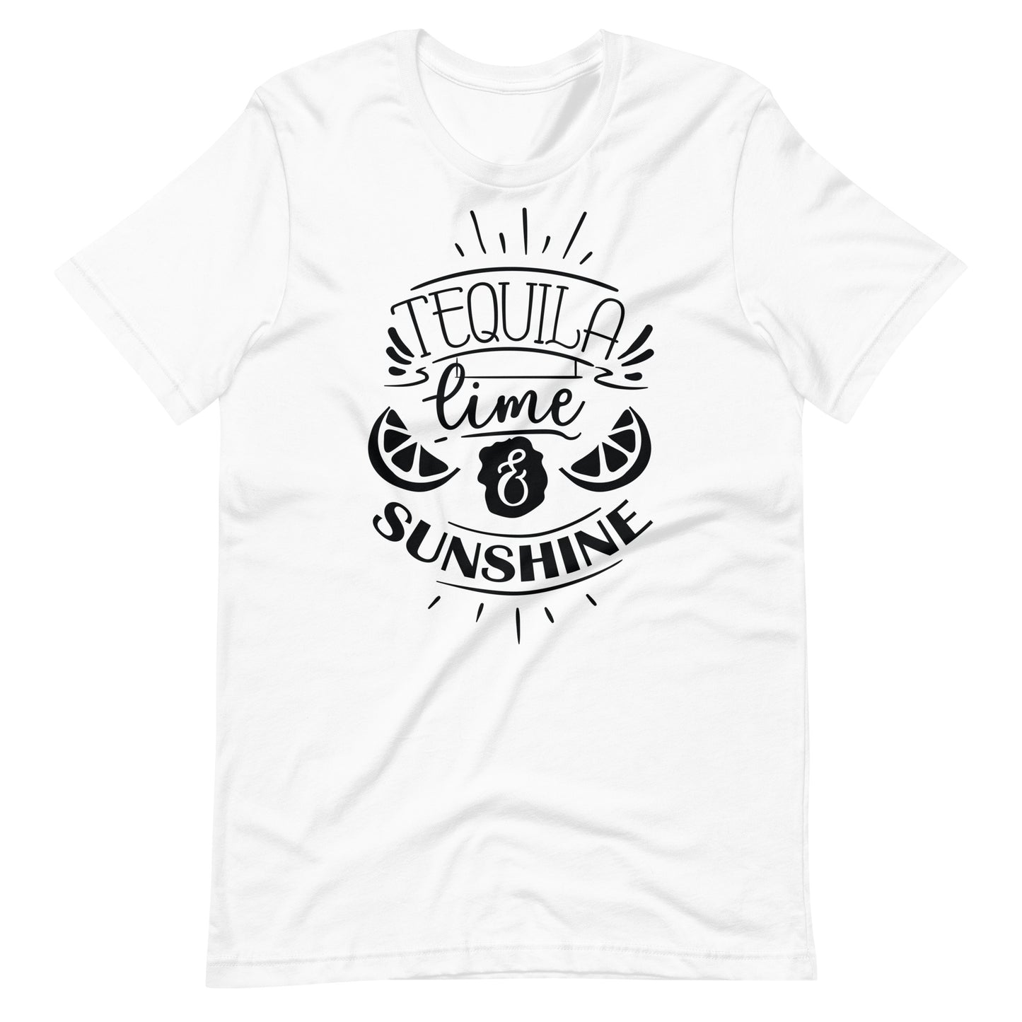 Tequila Time & Sunshine - Unisex T-shirt - White / XS Printagon