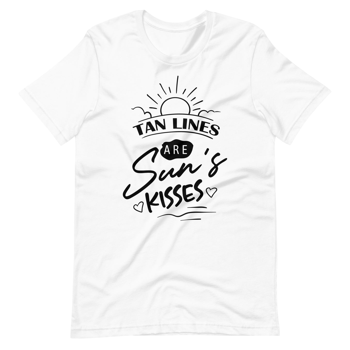 Tan Lines Are Sun's Kisses - Unisex T-shirt - White / XS Printagon