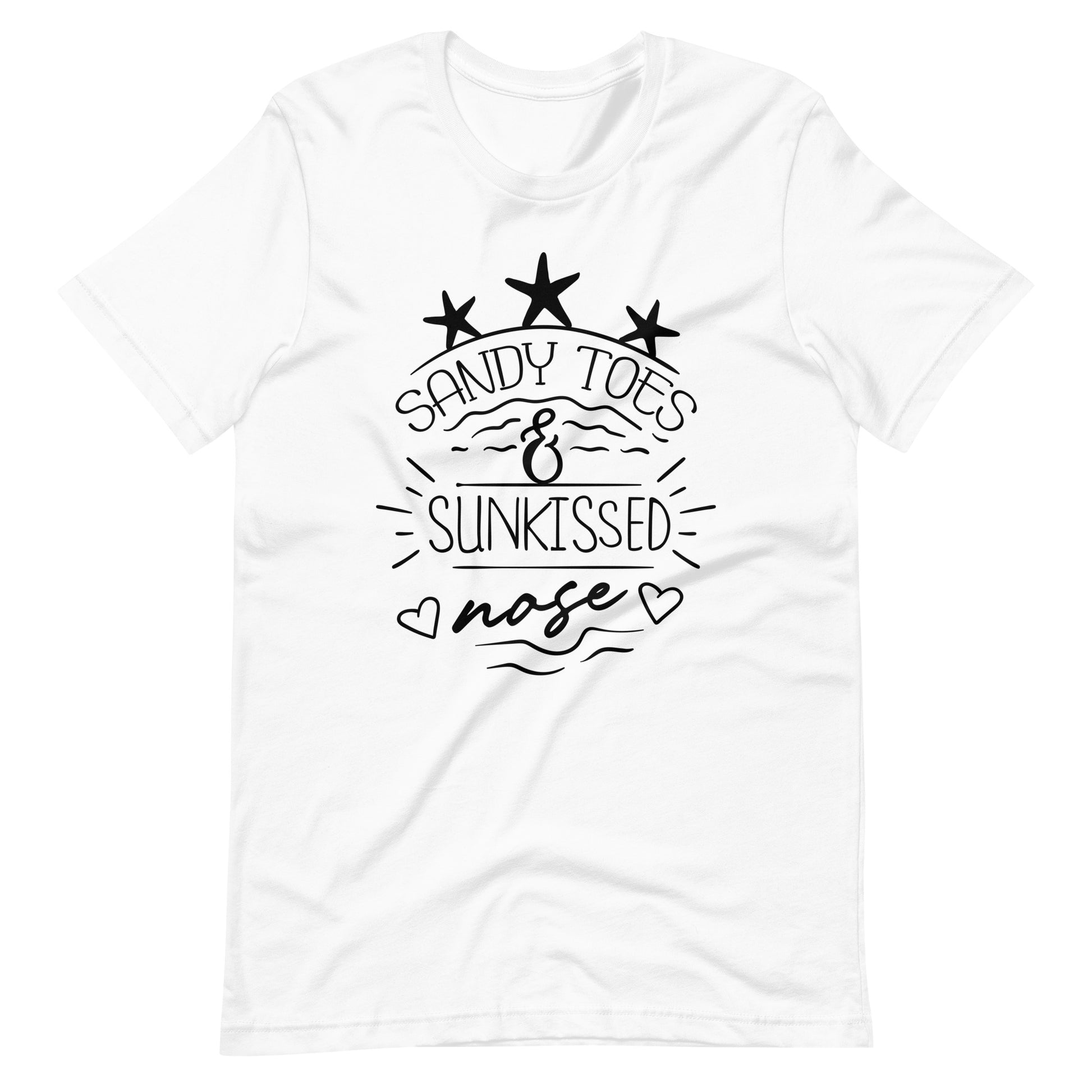 Sandy Toes & Sun Kissed Nose - Unisex T-shirt - White / XS Printagon