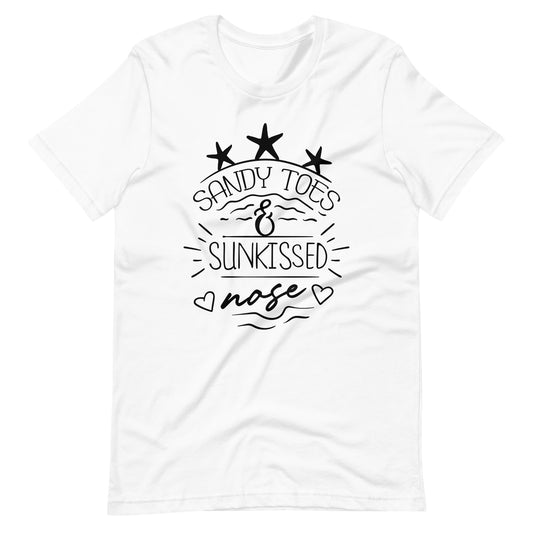 Sandy Toes & Sun Kissed Nose - Unisex T-shirt - White / XS Printagon