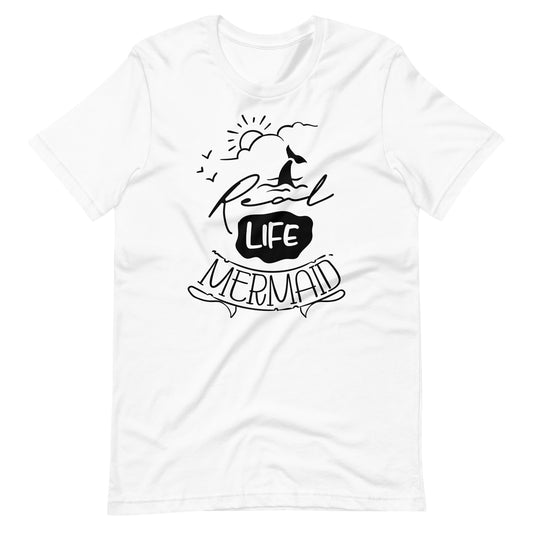 Real Life Mermaid - Unisex T-shirt - White / XS Printagon