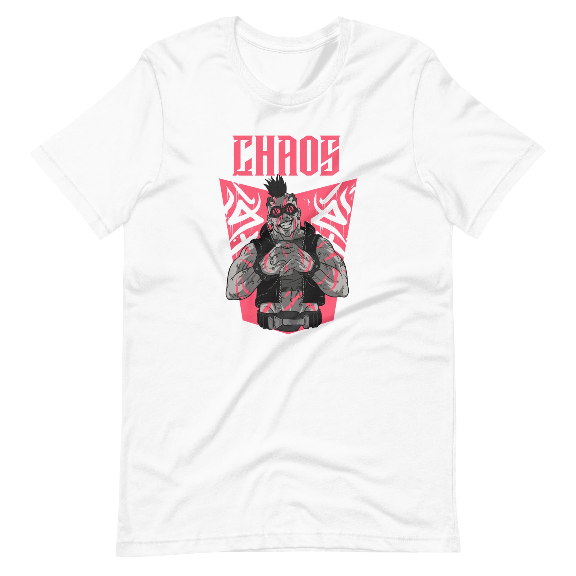 Printagon - Chaos Pink - Unisex T-shirt - White / XS