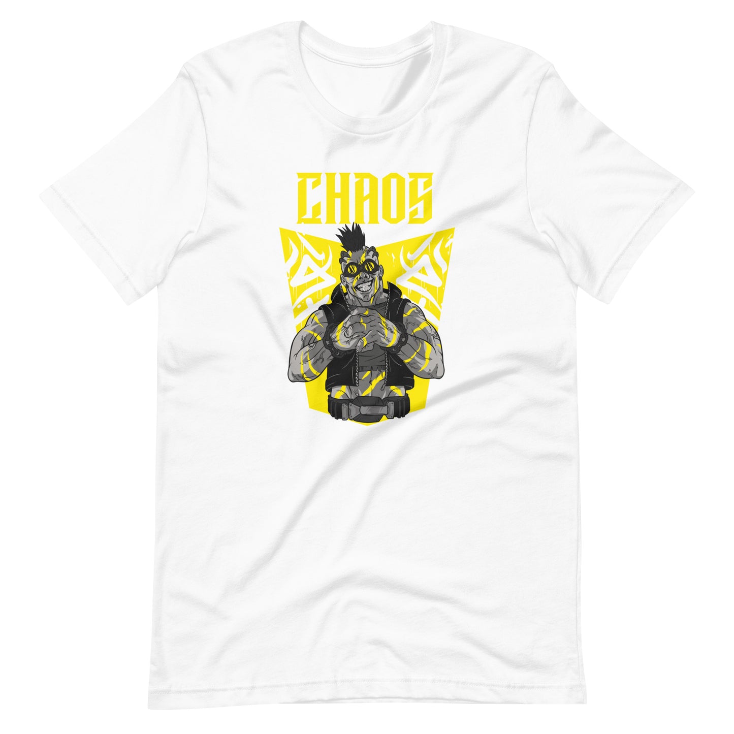 Printagon - Chaos Yellow - Unisex T-shirt - White / XS