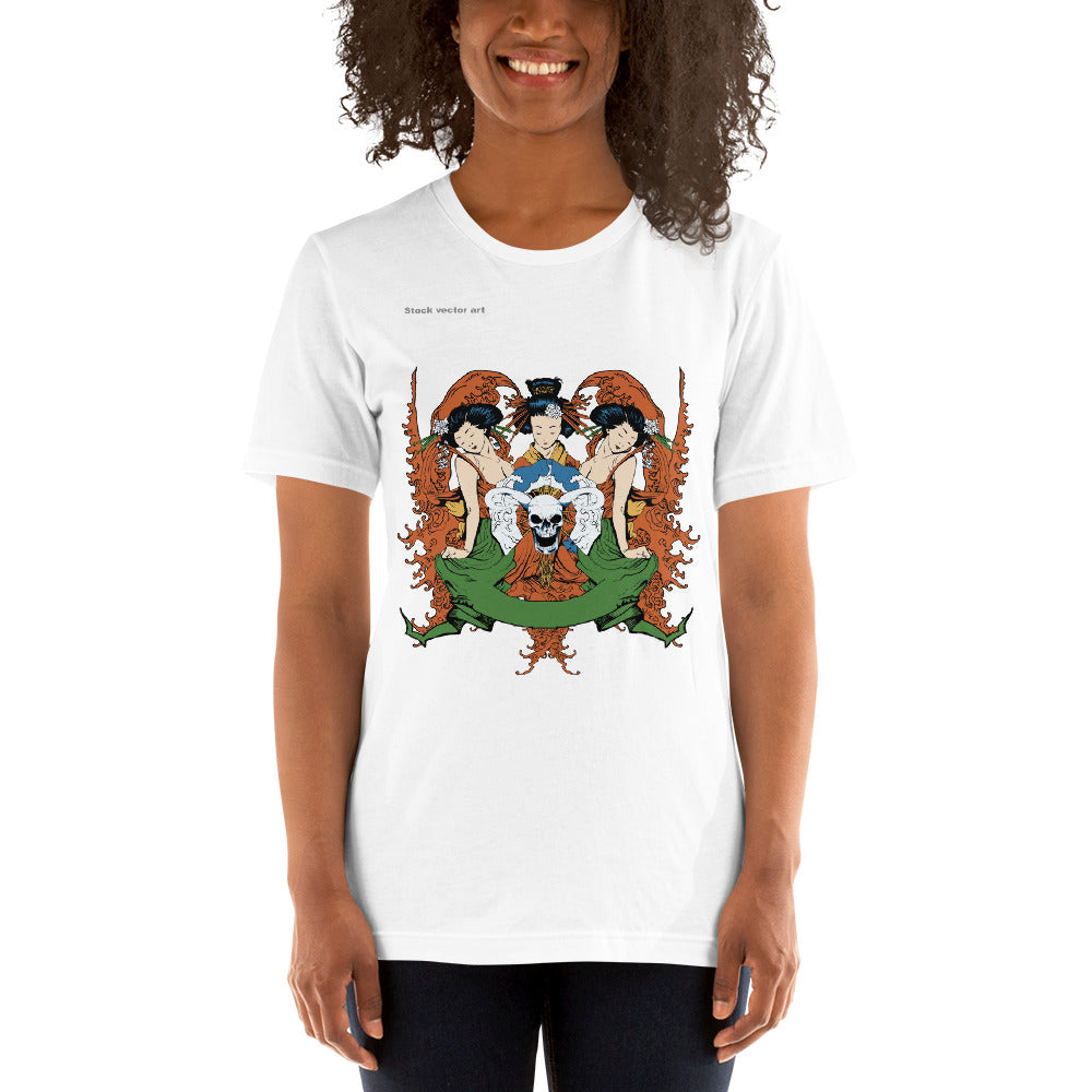 Printagon - 3 Geisha With Skull - T-shirt -