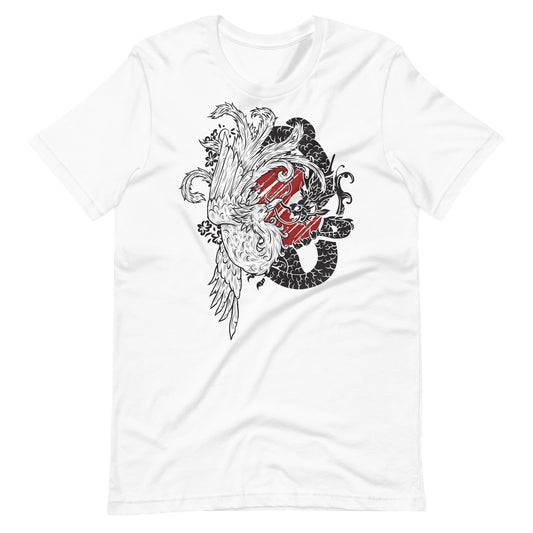 Printagon - Dragon Graphic - Unisex T-shirt - White / XS