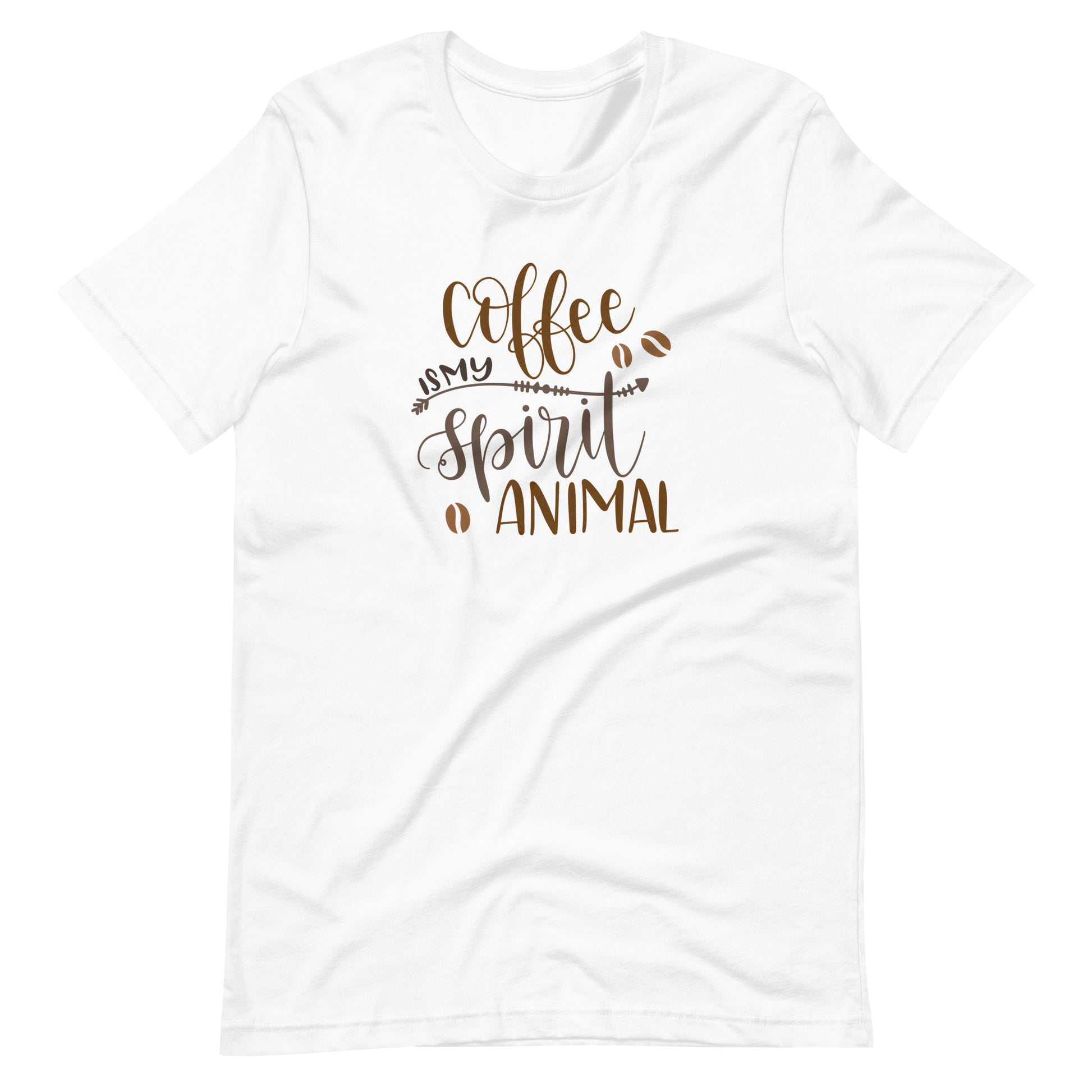 Printagon - Coffee Is My Spirit Animal 002 - Unisex T-shirt - White / XS