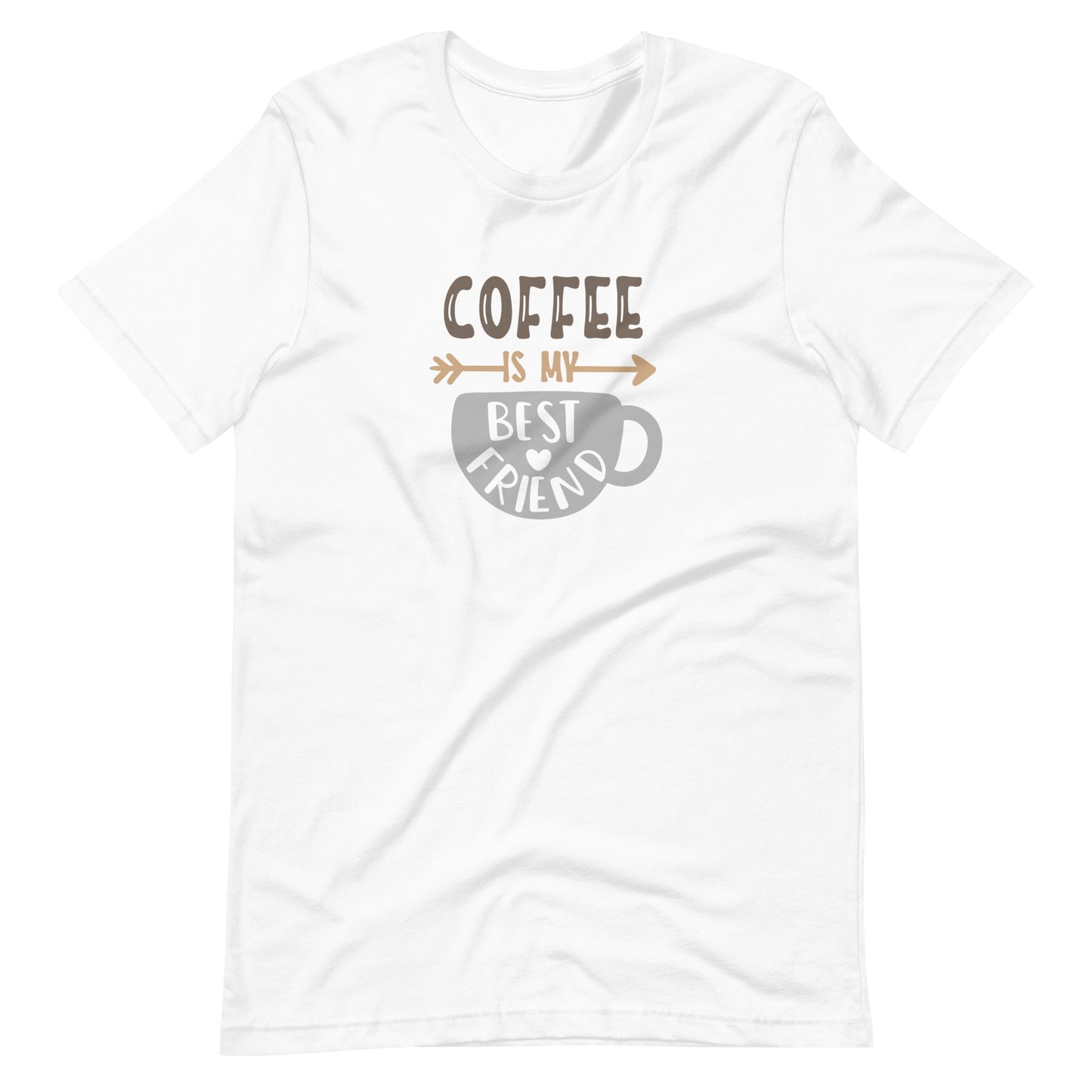 Printagon - Coffee Is My Best Friend - Unisex T-shirt - White / XS