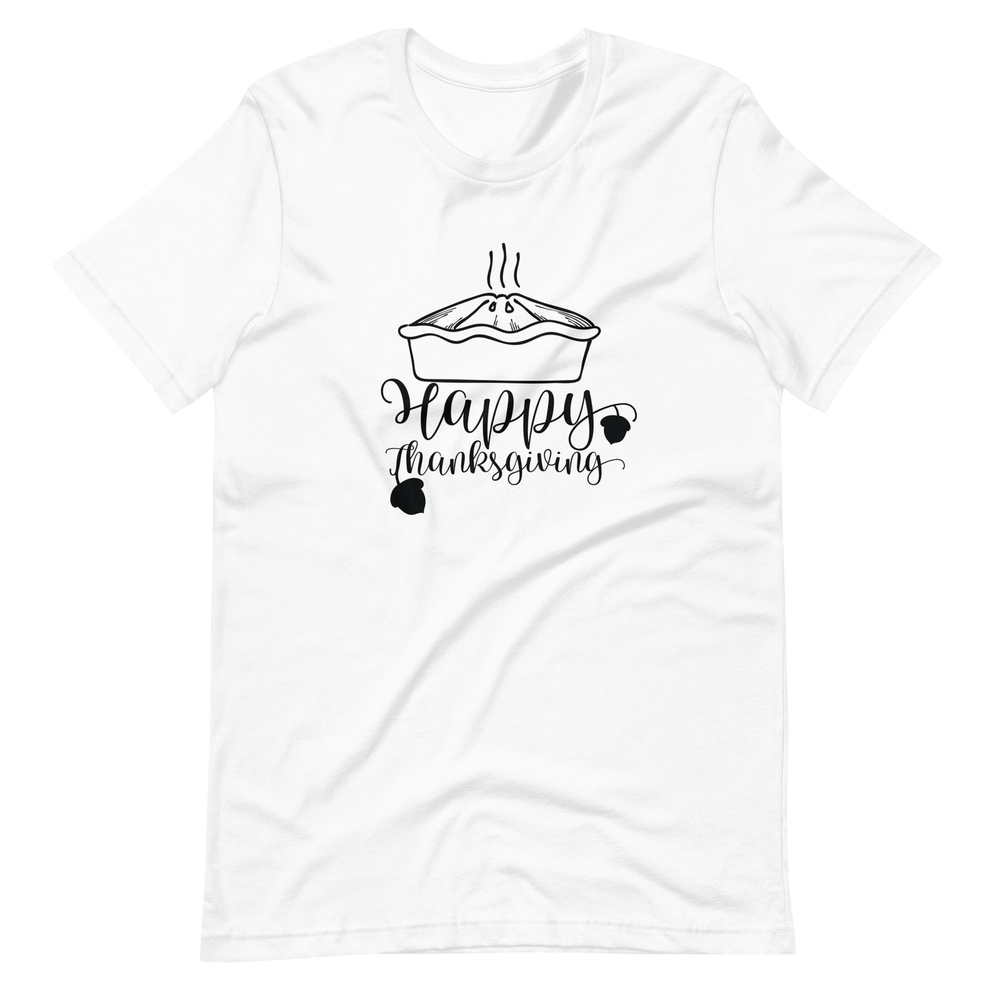 Printagon - Happy Thanks Giving 002 - Unisex T-shirt - White / XS