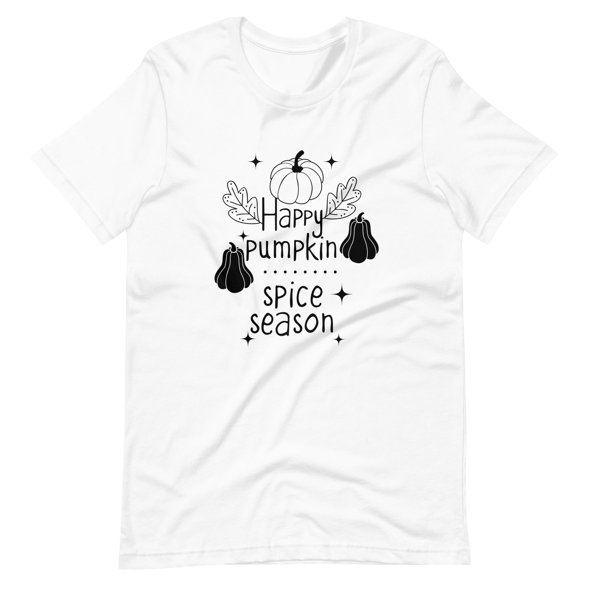 Printagon - Happy Pumpkin Spice Season - Unisex T-shirt - White / XS