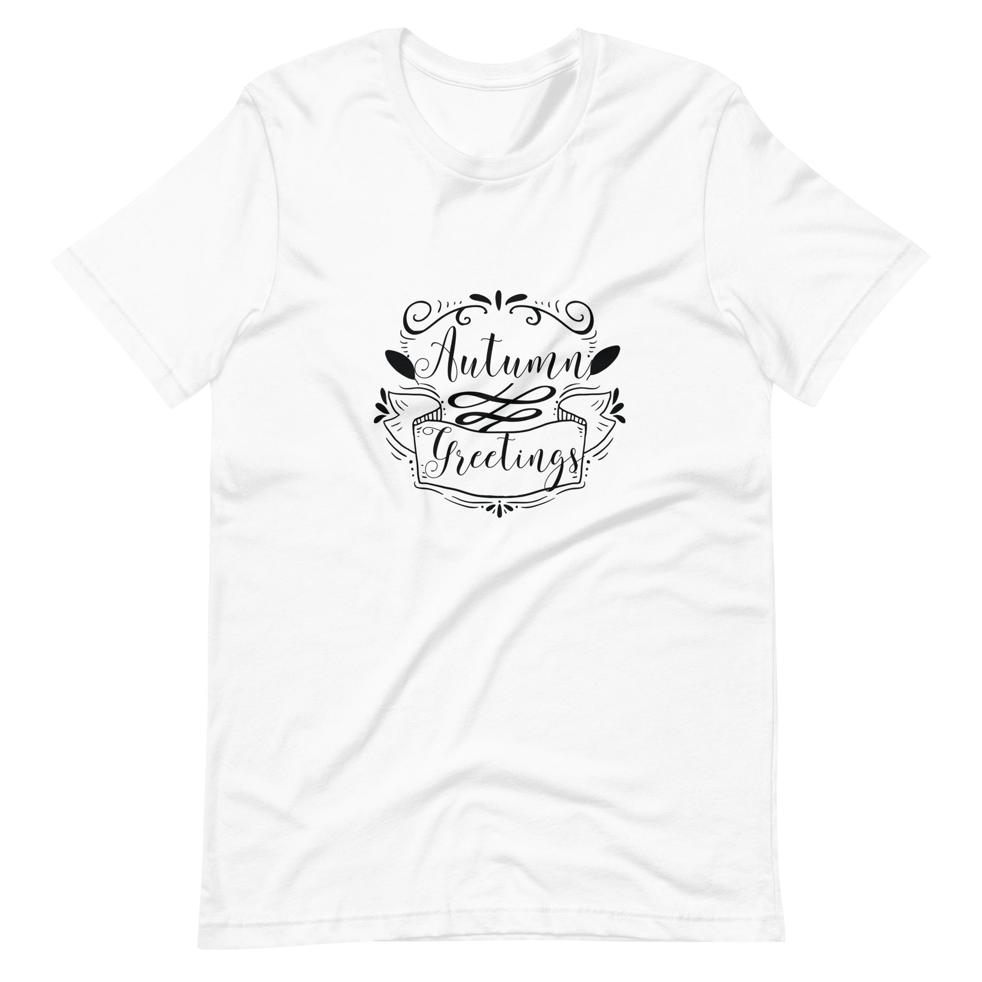 Printagon - Autumn Greetings - Unisex T-shirt - White / XS