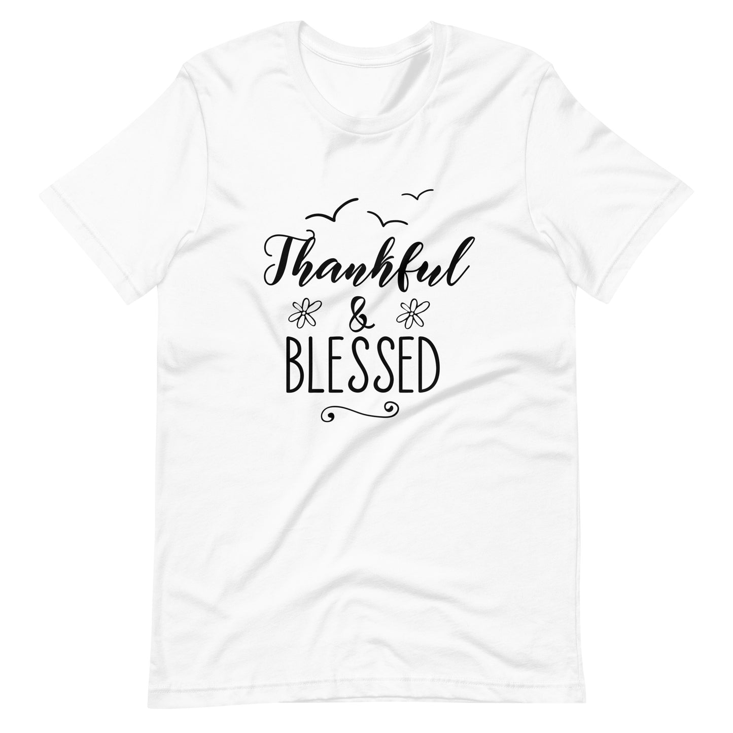 Thankful & Blessed 004 - Unisex T-shirt - White / XS Printagon