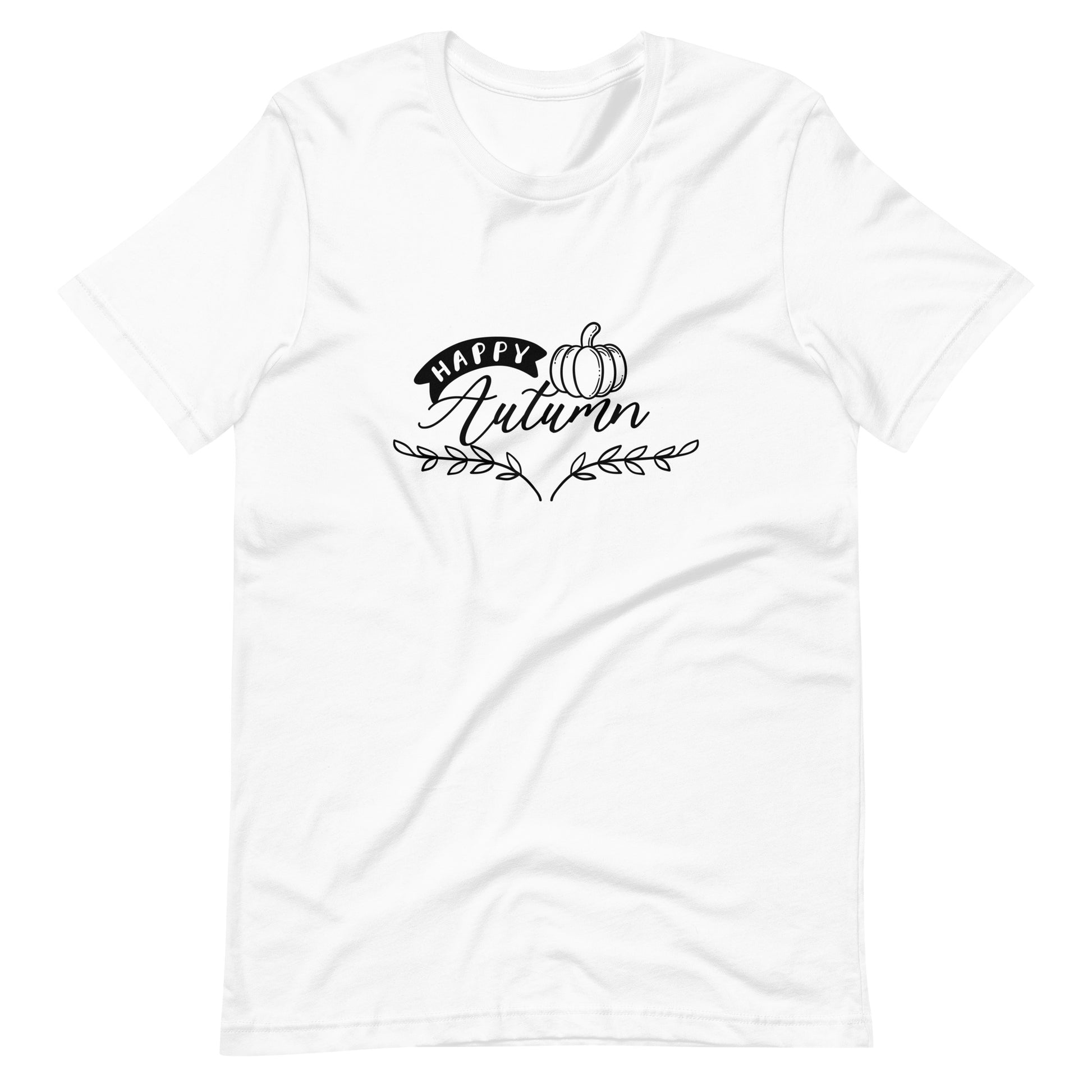 Printagon - Happy Autumn 002 - Unisex T-shirt - White / XS