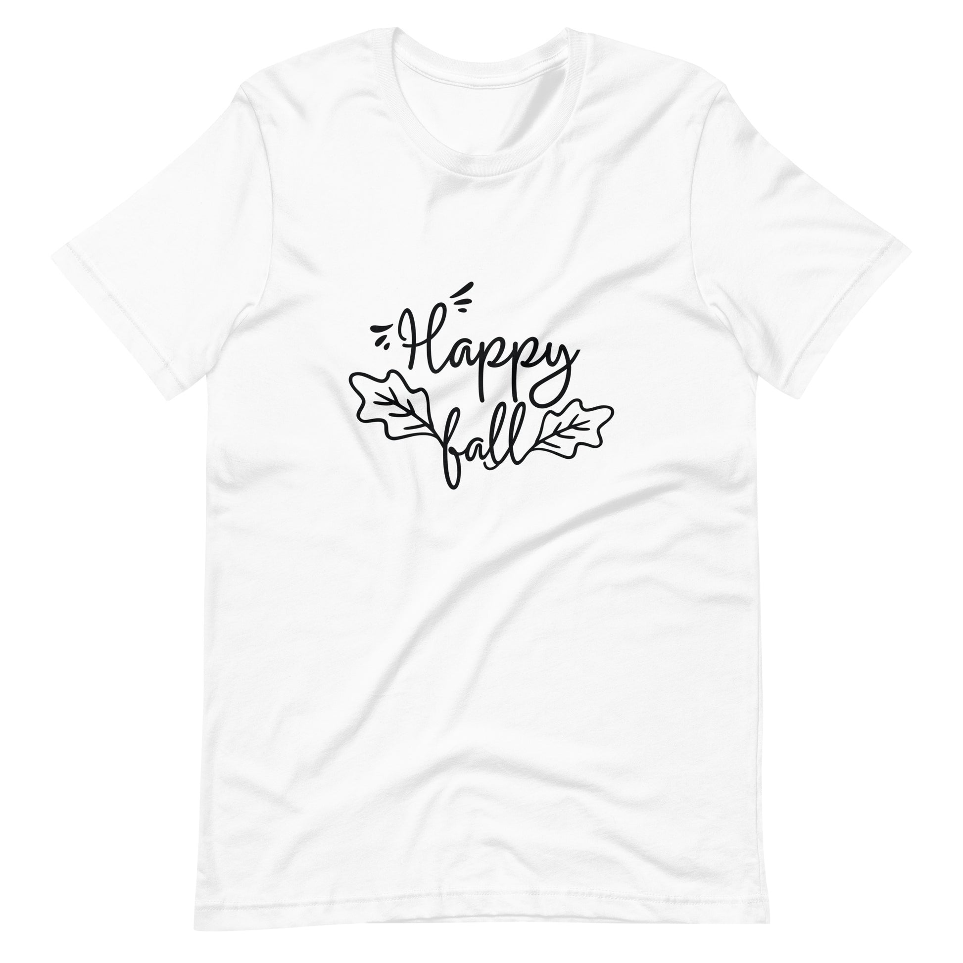 Printagon - Happy Fall 003 - Unisex T-shirt - White / XS