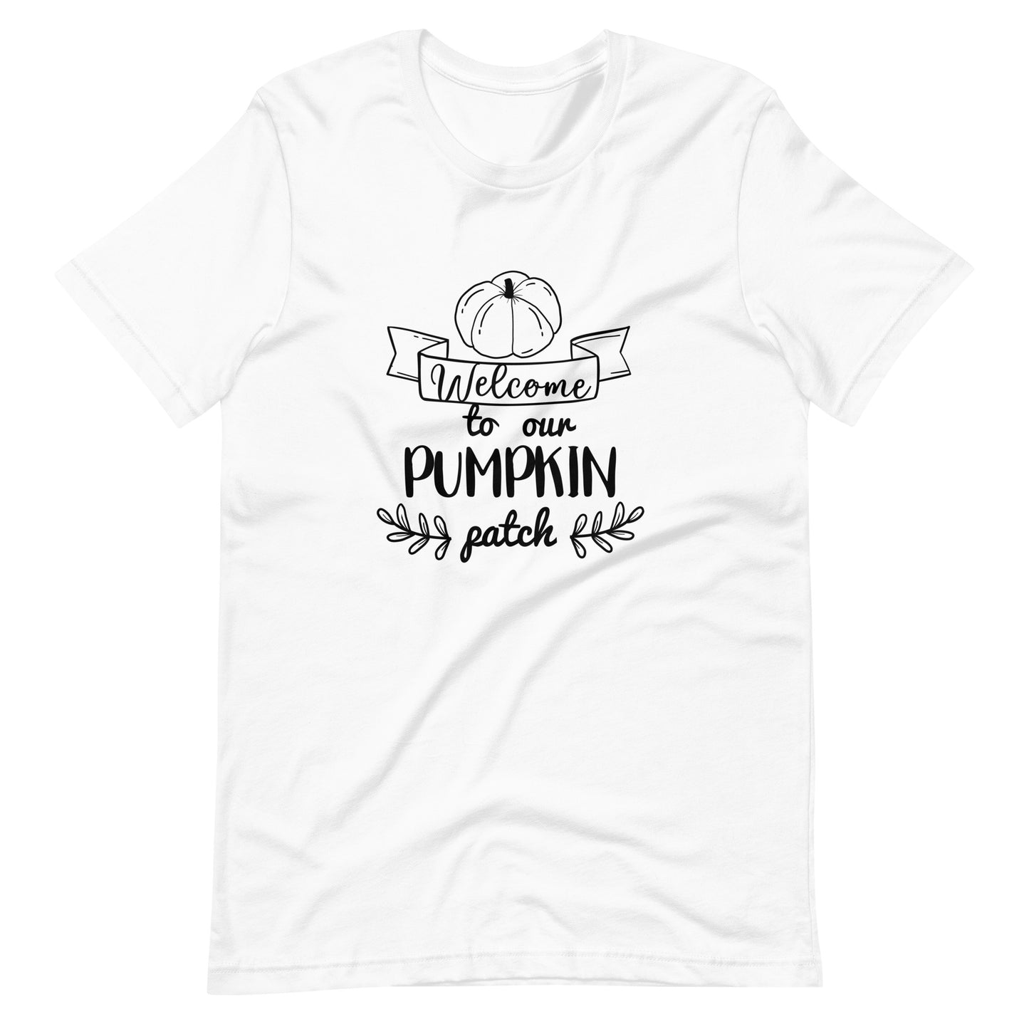 Printagon - Welcome To Our Pumpkin Patch - Unisex T-shirt - White / XS