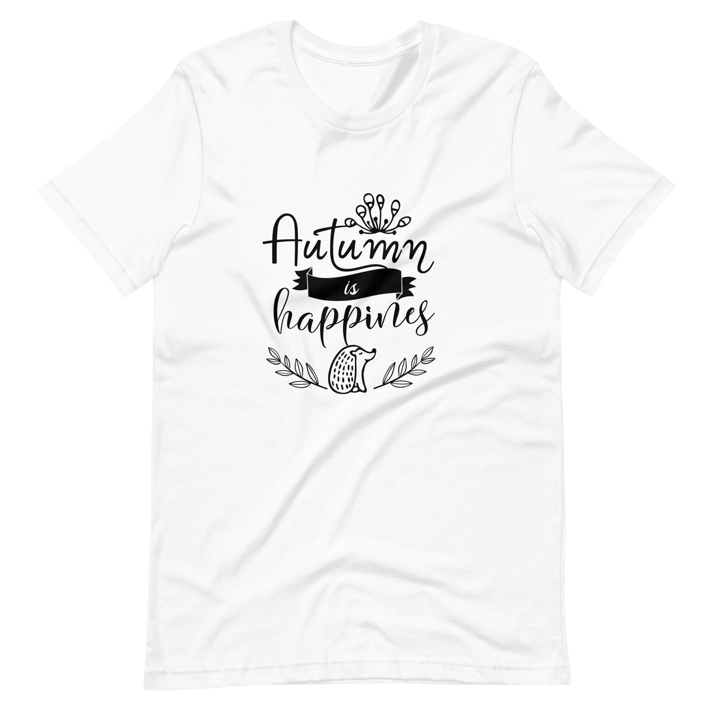 Printagon - Autumn Is Happiness - Unisex T-shirt - White / XS