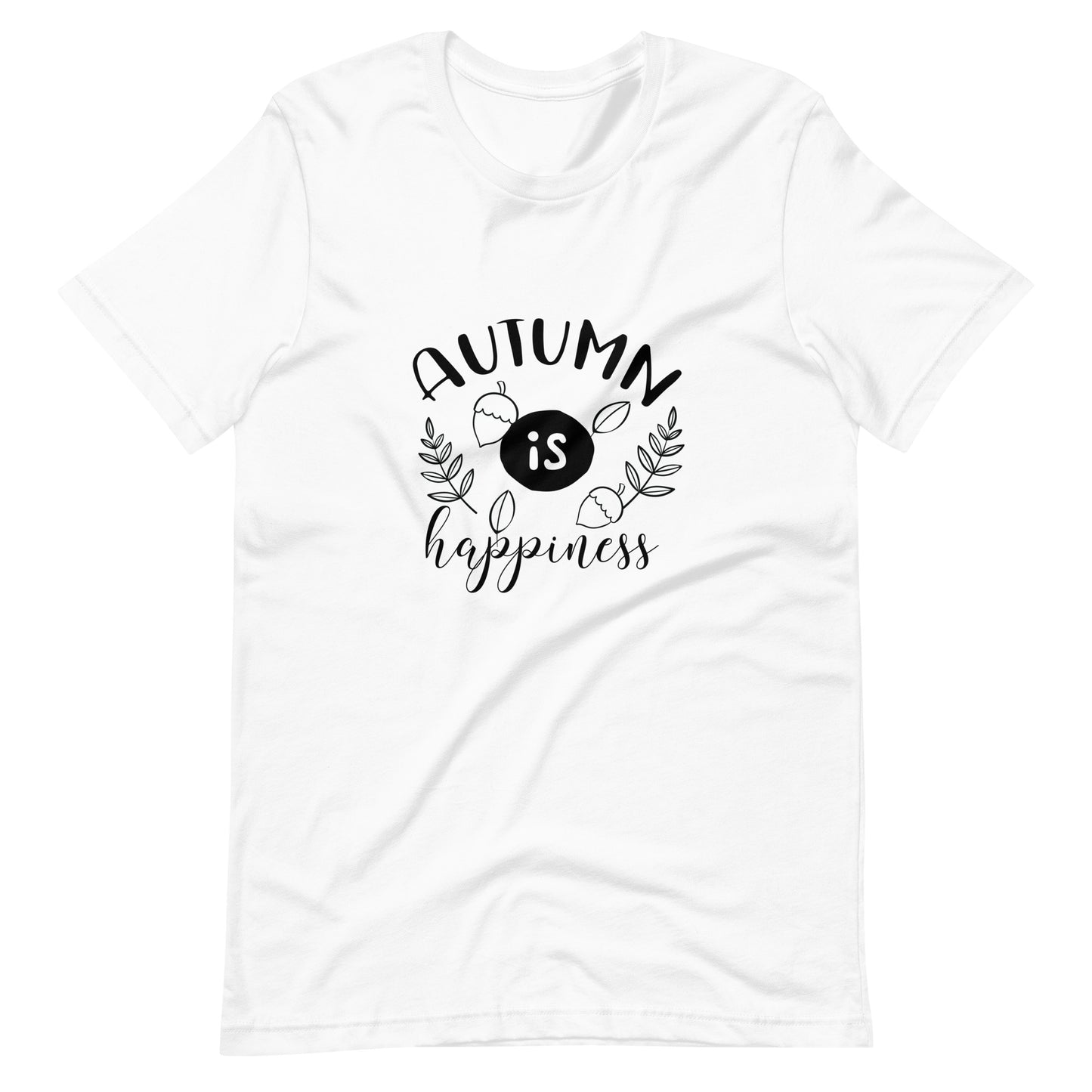 Printagon - Autumn Is Happiness 002 - Unisex T-shirt - White / XS