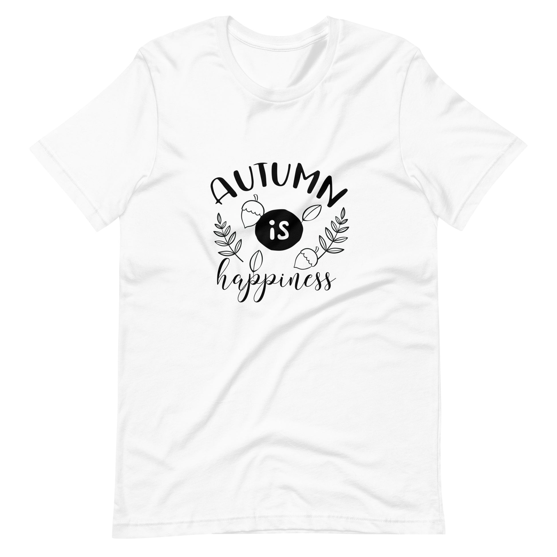 Printagon - Autumn Is Happiness 002 - Unisex T-shirt - White / XS