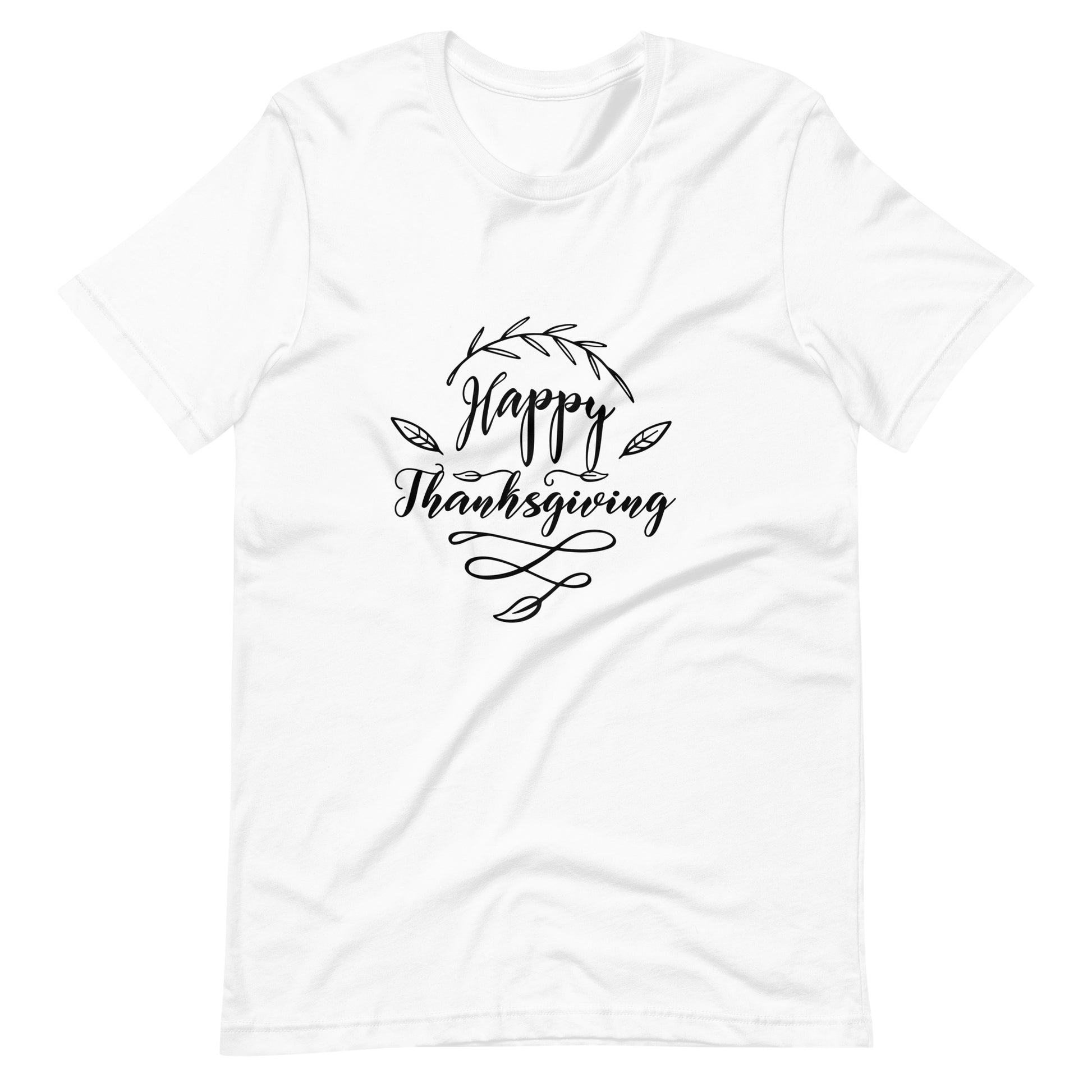 Printagon - Happy Thanks Giving - Unisex T-shirt - White / XS