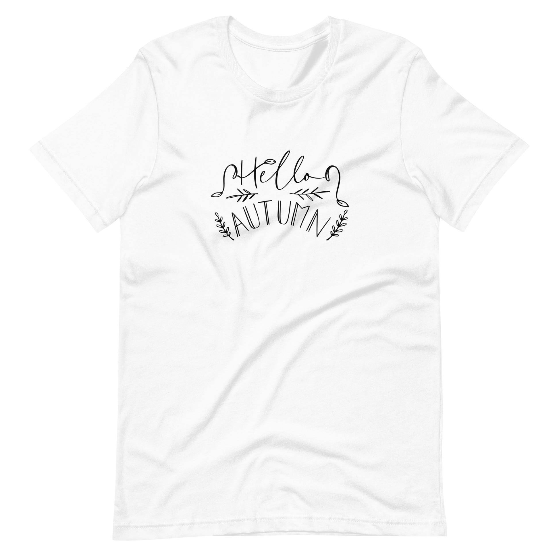 Printagon - Hello Autumn - Unisex T-shirt - White / XS