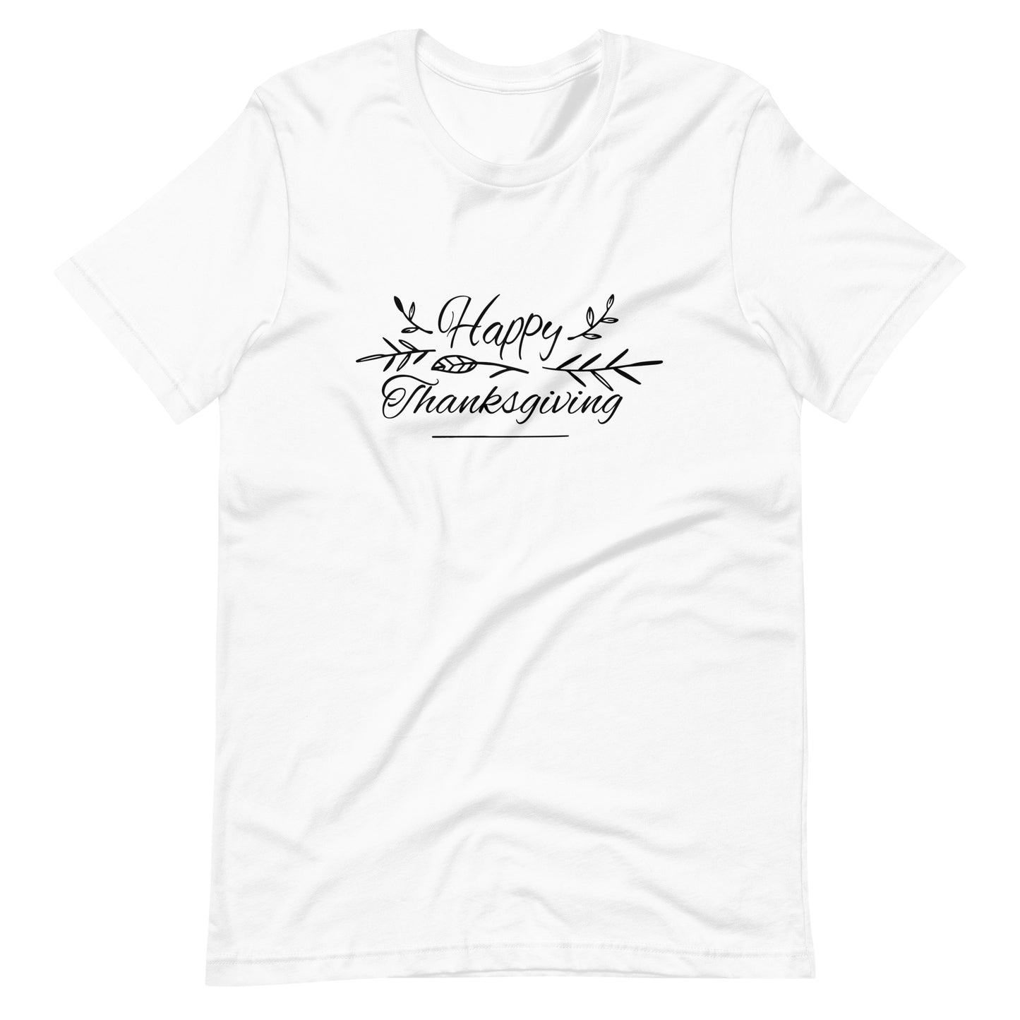 Printagon - Happy Thanks Giving 005 - Unisex T-shirt - White / XS