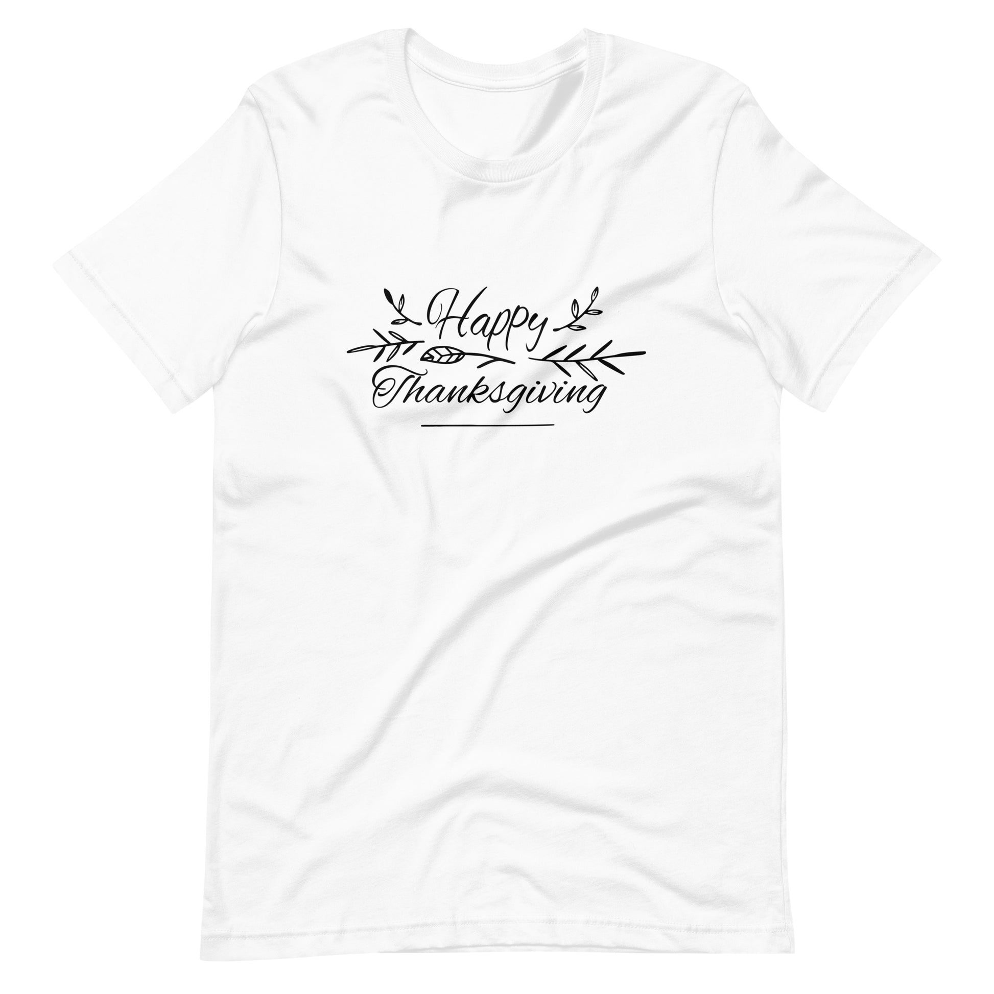 Printagon - Happy Thanks Giving 005 - Unisex T-shirt - White / XS