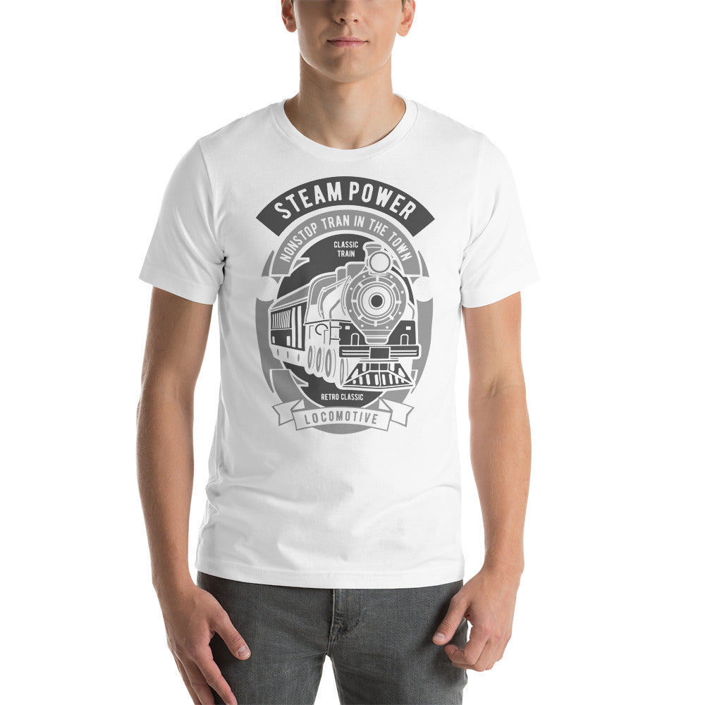 Steam Power Nonstop Train In The Town - T-shirt - Printagon