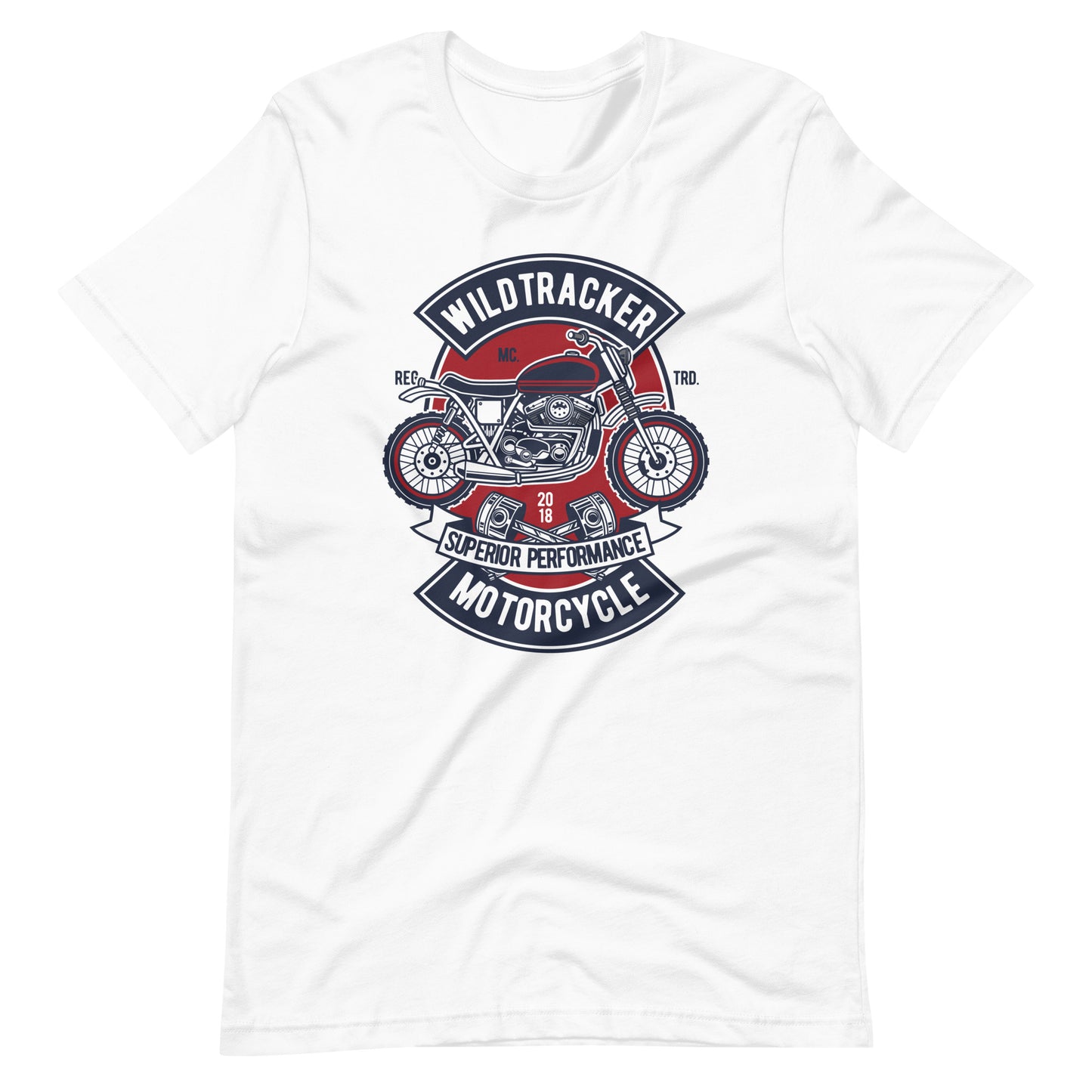 Wild Tracker Motorcycle - T-shirt - White / XS Printagon