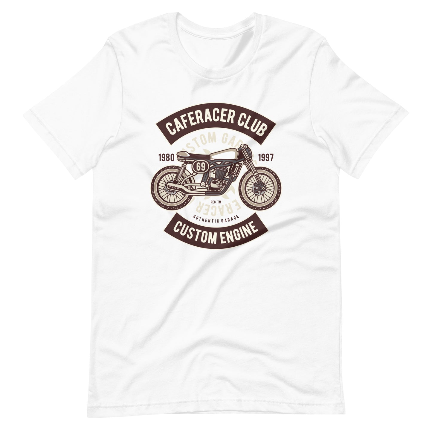 Printagon - Caferacer Classic 002 - T-shirt - White / XS