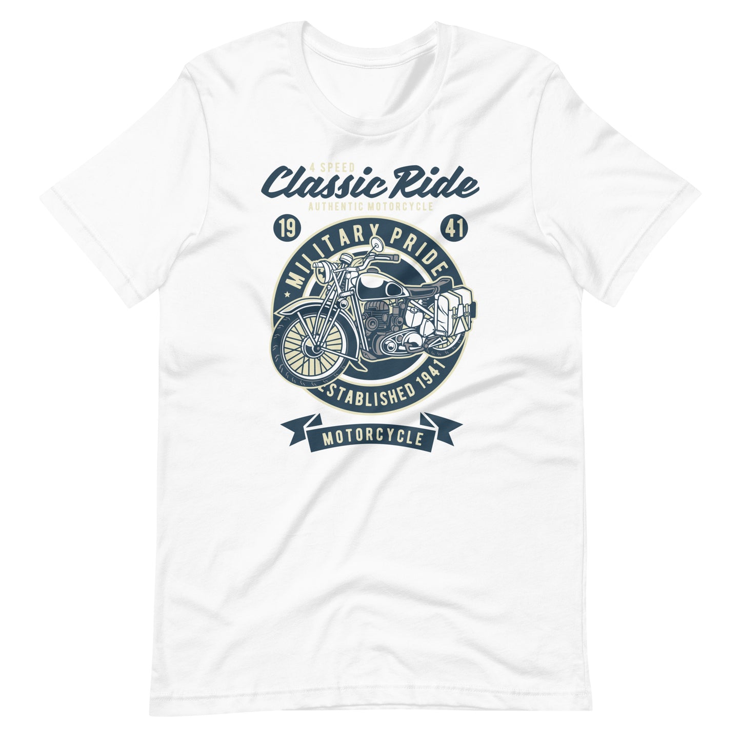 Printagon - 4 Speed Classic Ride - T-shirt - White / XS