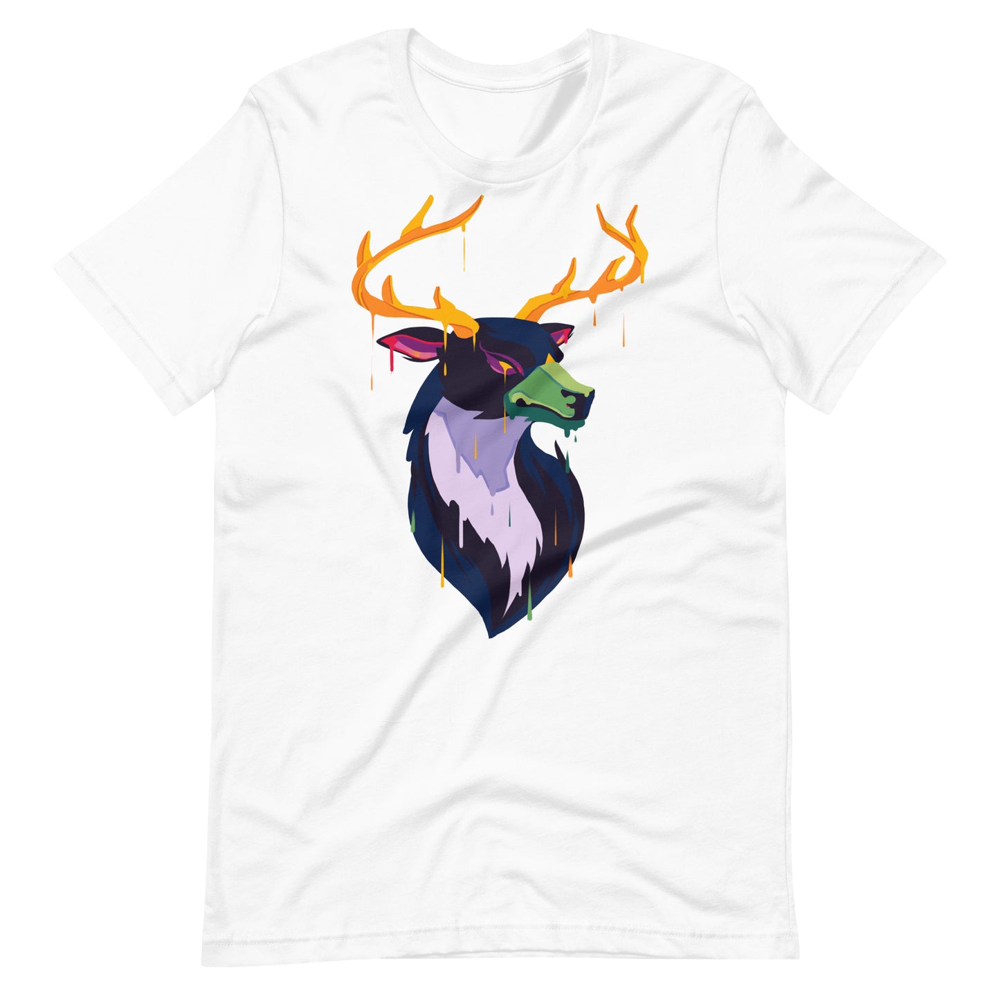 Printagon - Designious Stag - T-shirt - White / XS