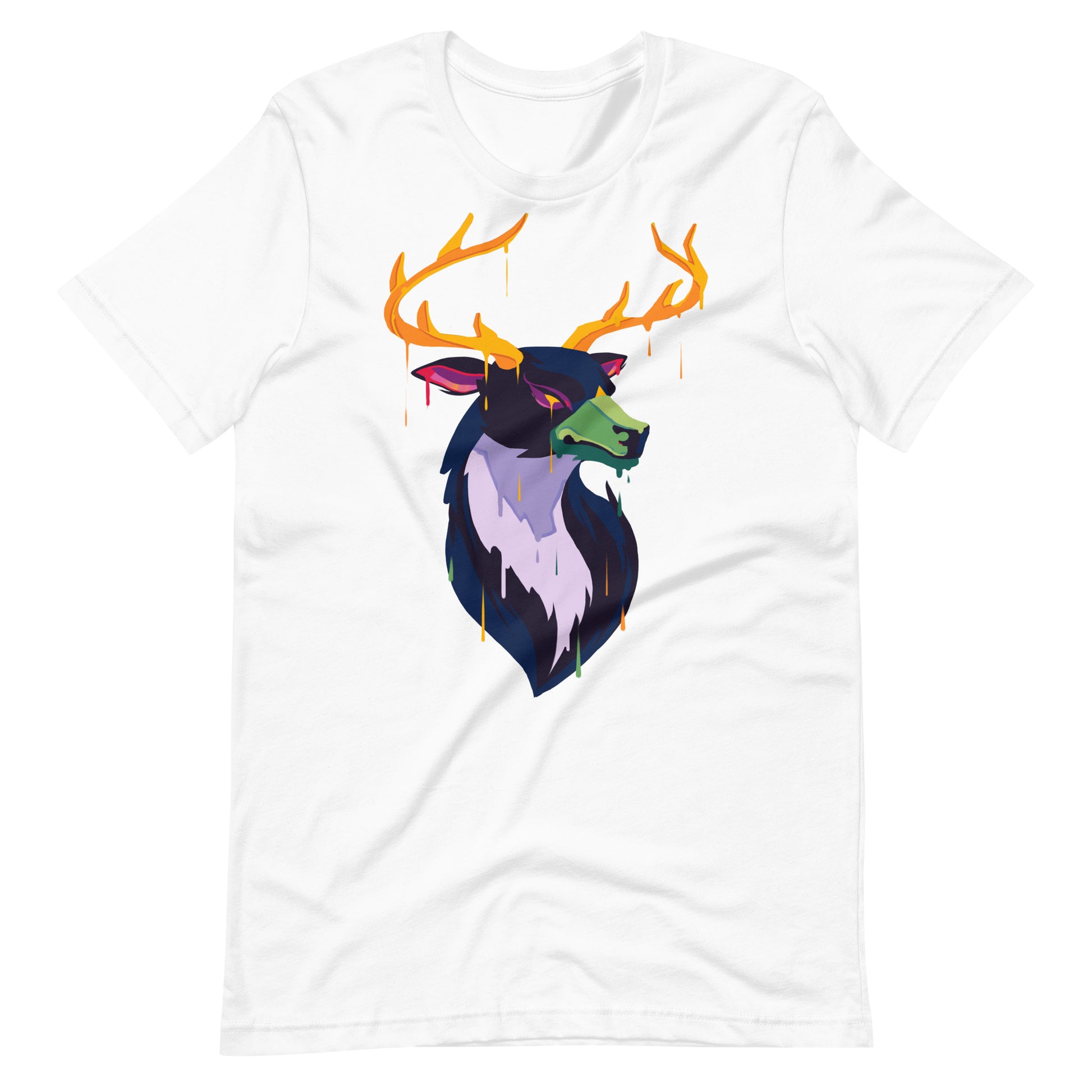 Printagon - Designious Stag - T-shirt - White / XS