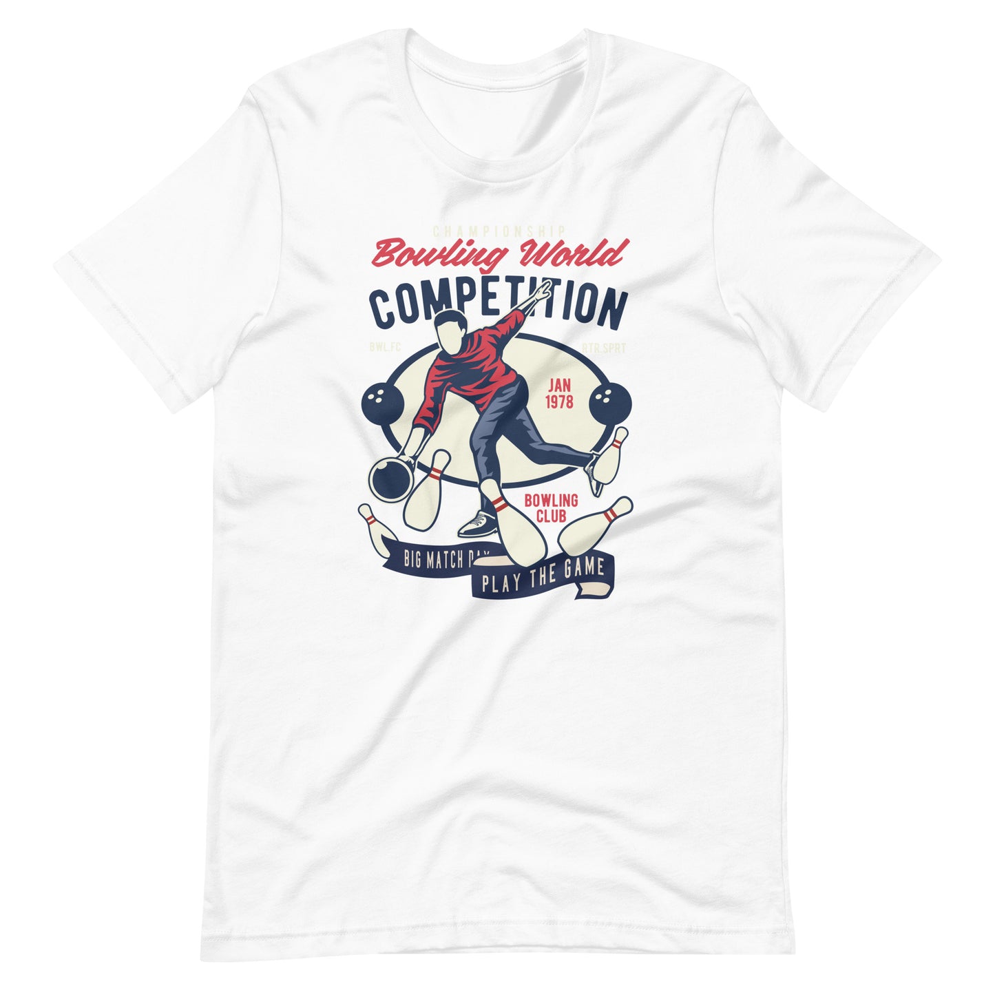 Printagon - Bowling world - Unisex T-shirt - White / XS