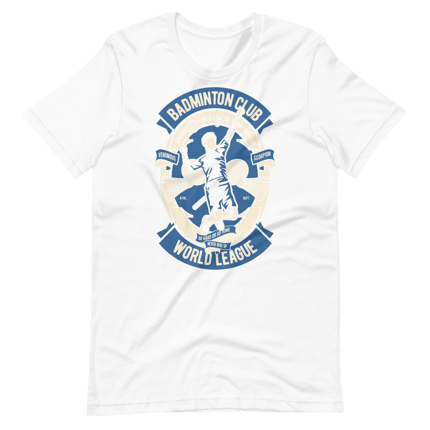 Printagon - Badminton Club - Unisex T-shirt - White / XS