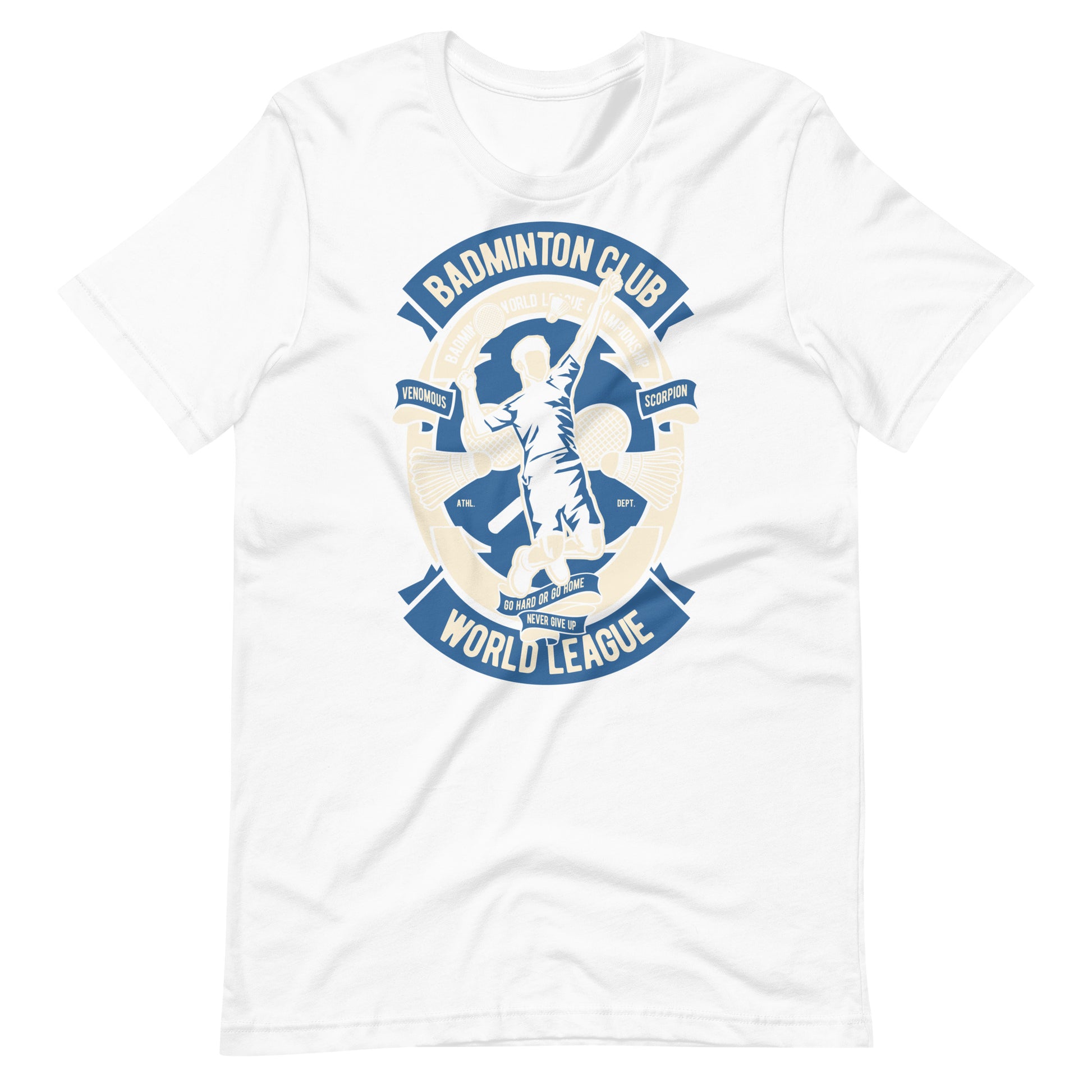 Printagon - Badminton Club - Unisex T-shirt - White / XS