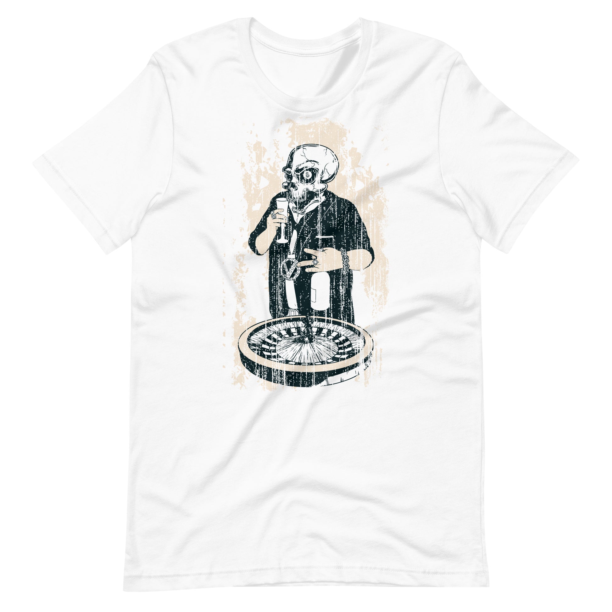 Printagon - Drinking Skull - T-shirt - White / XS