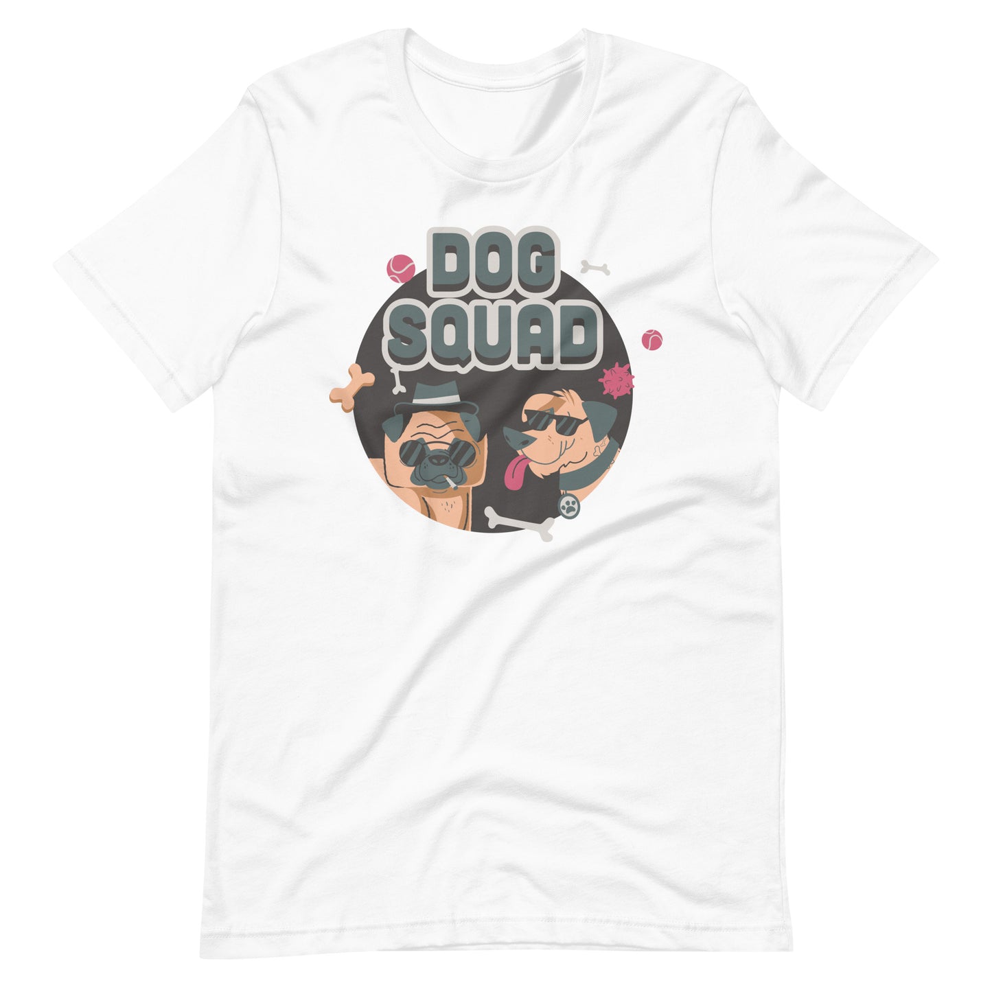 Printagon - Dog Squad - Unisex T-shirt - White / XS