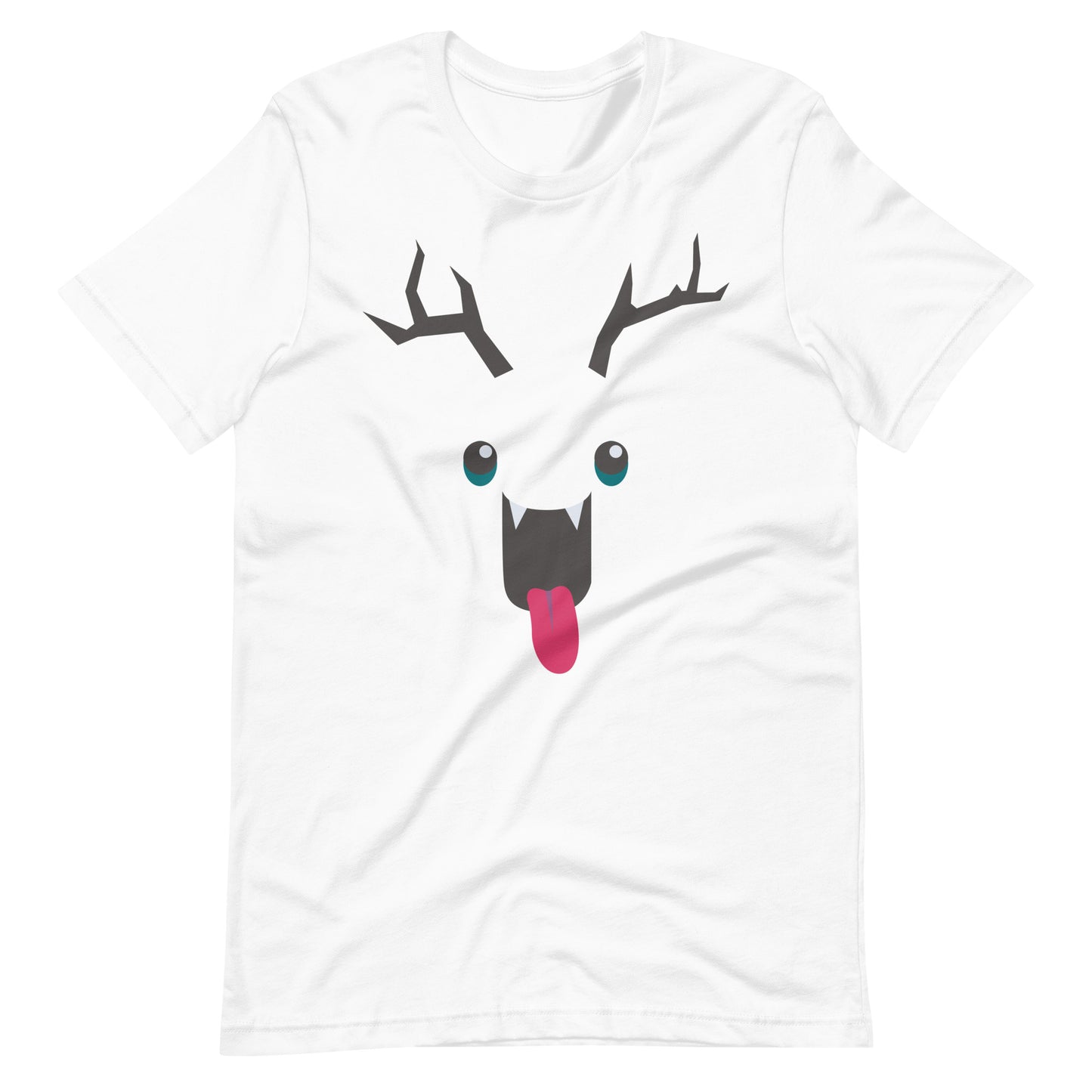 Printagon - Funny Deer - Unisex T-shirt - White / XS