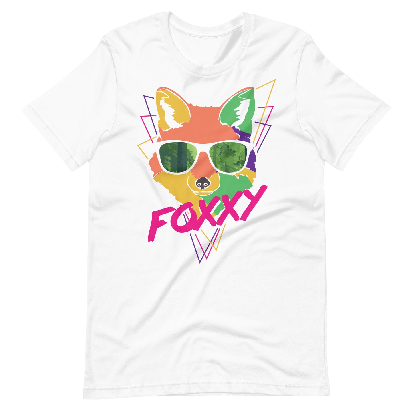 Printagon - Foxxy - Unisex T-shirt - White / XS