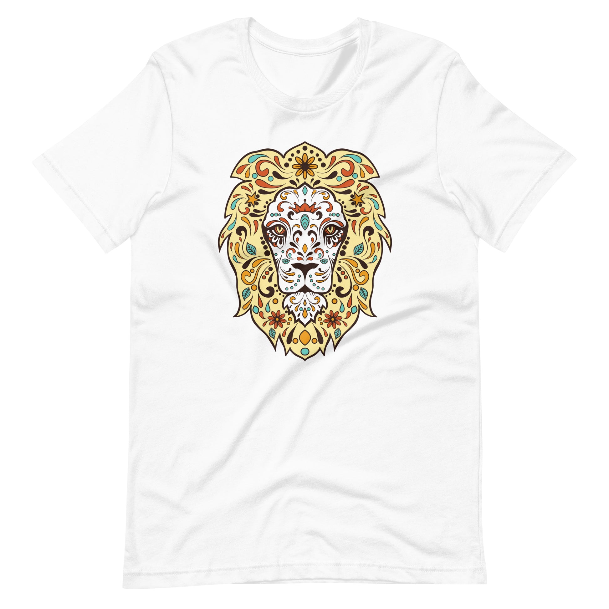 Printagon - Printed Tiger - Unisex T-shirt - White / XS