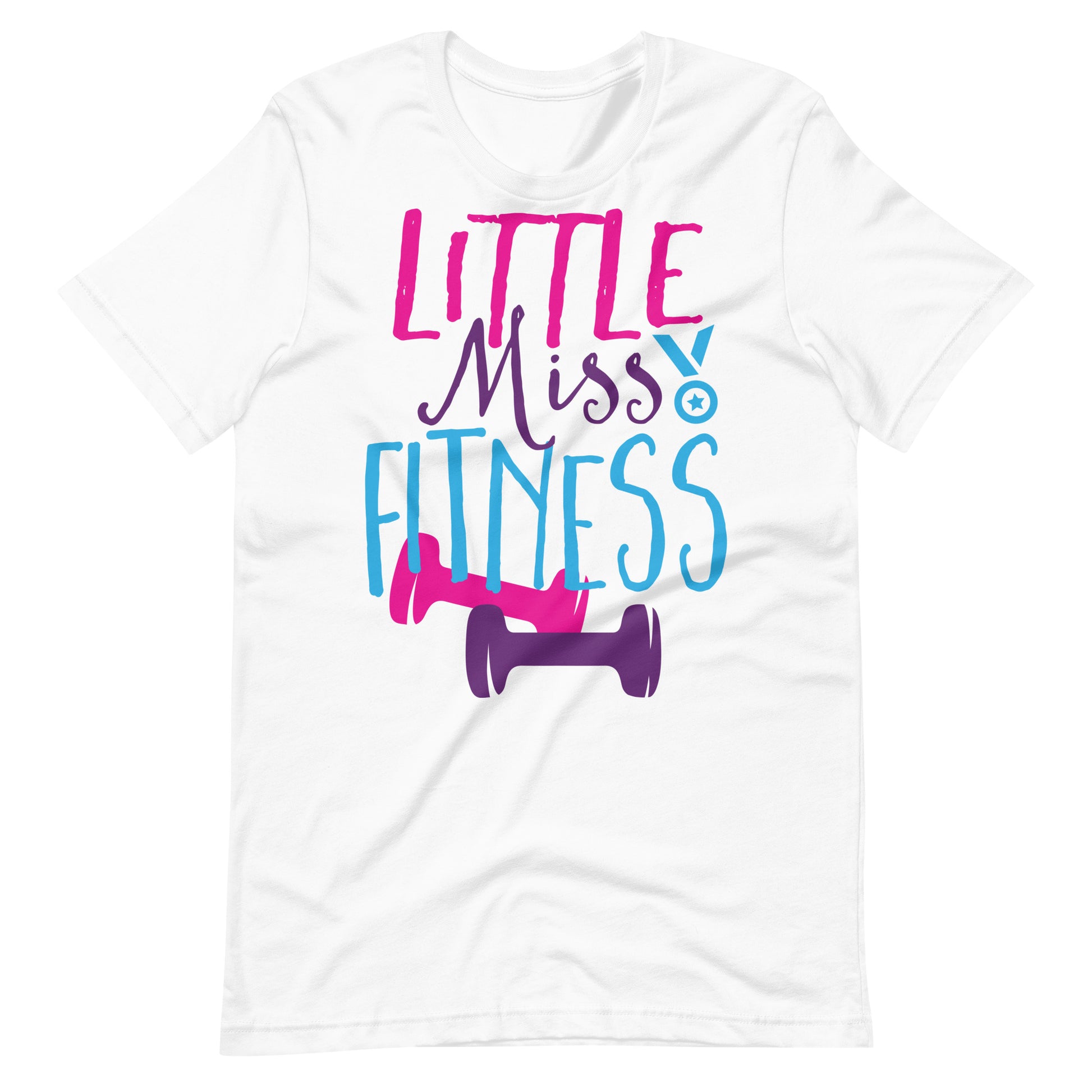 Printagon - Little Miss Fitness - T-shirt - White / XS