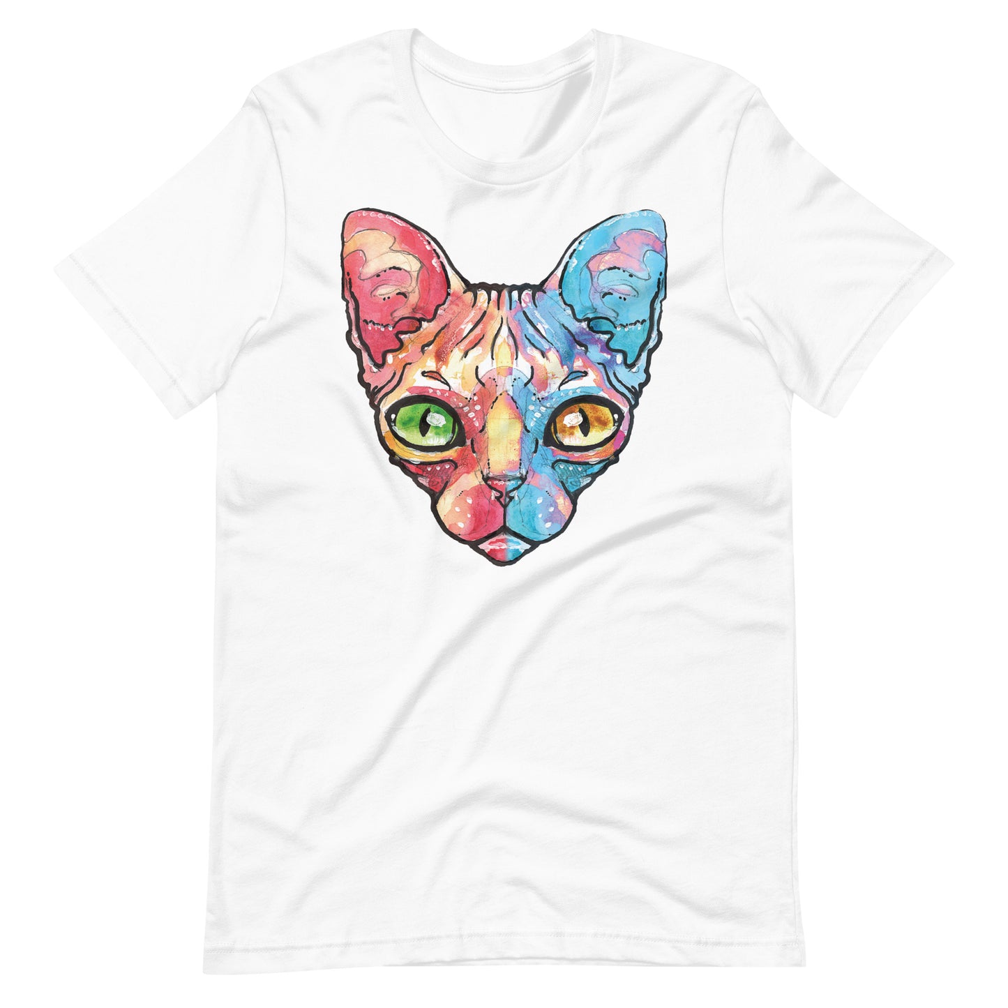 Printagon - Sphynx Cat - Unisex T-shirt - White / XS