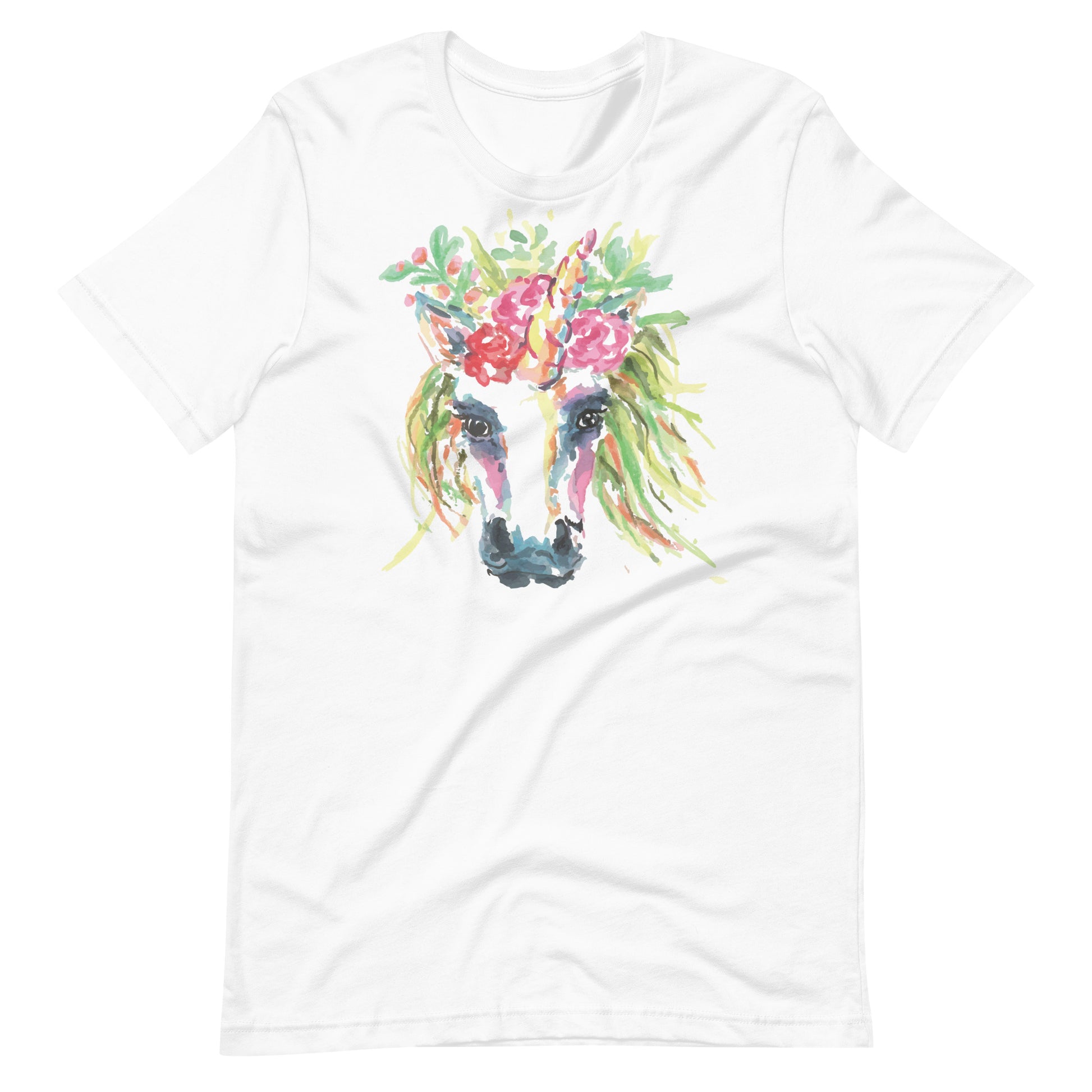 Printagon - Unicorn Head - T-shirt - White / XS