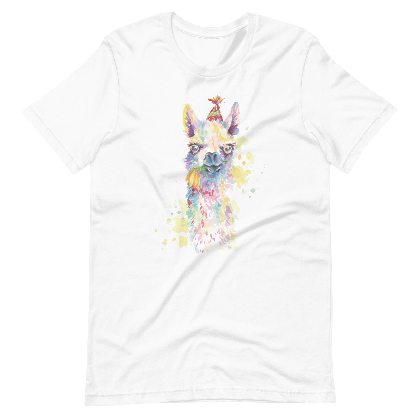 Printagon - Cute Dog In A Party - Unisex T-shirt - White / XS