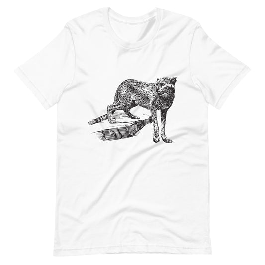 Printagon - Cheetah - Unisex T-shirt - White / XS