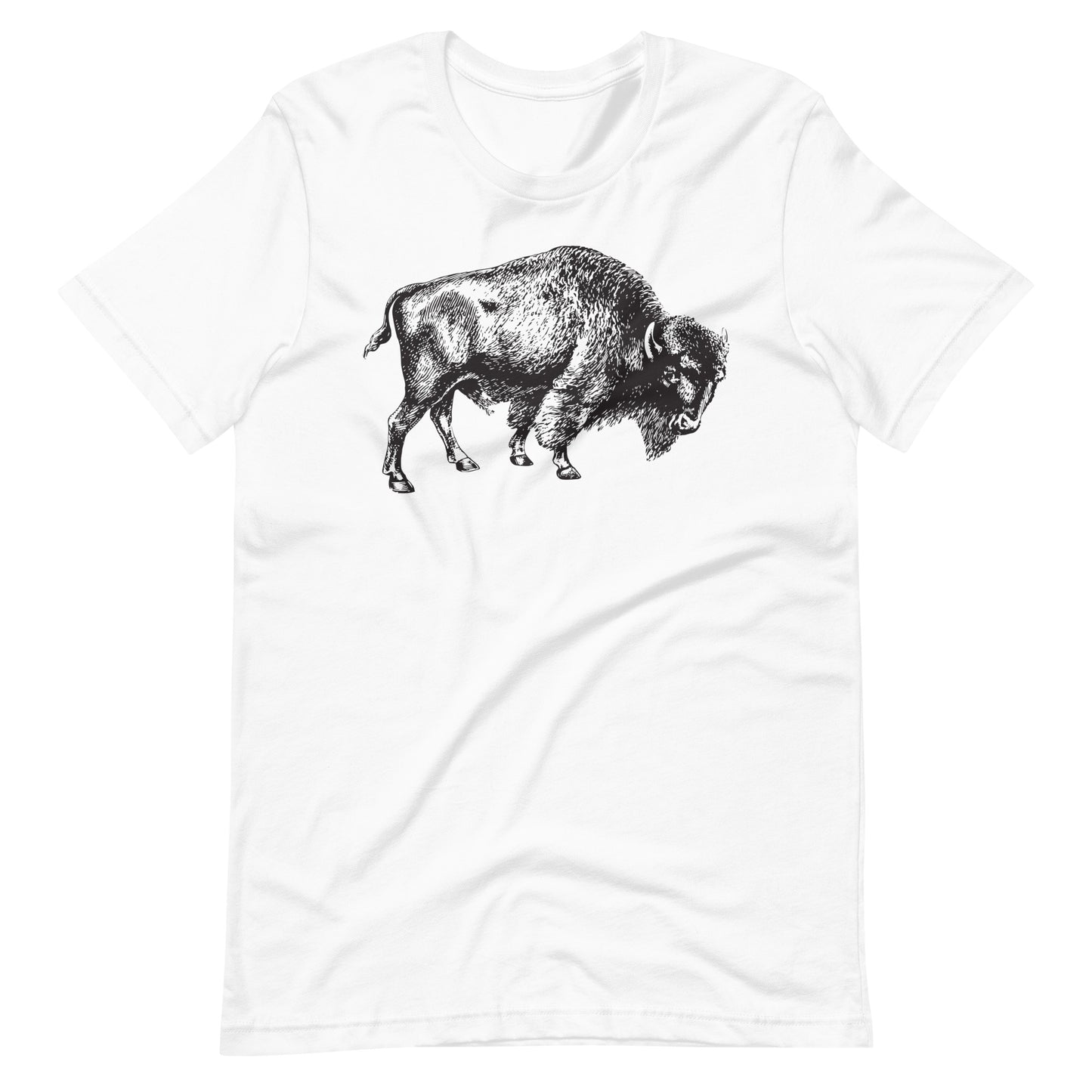 Printagon - Bull 002 - Unisex T-shirt - White / XS